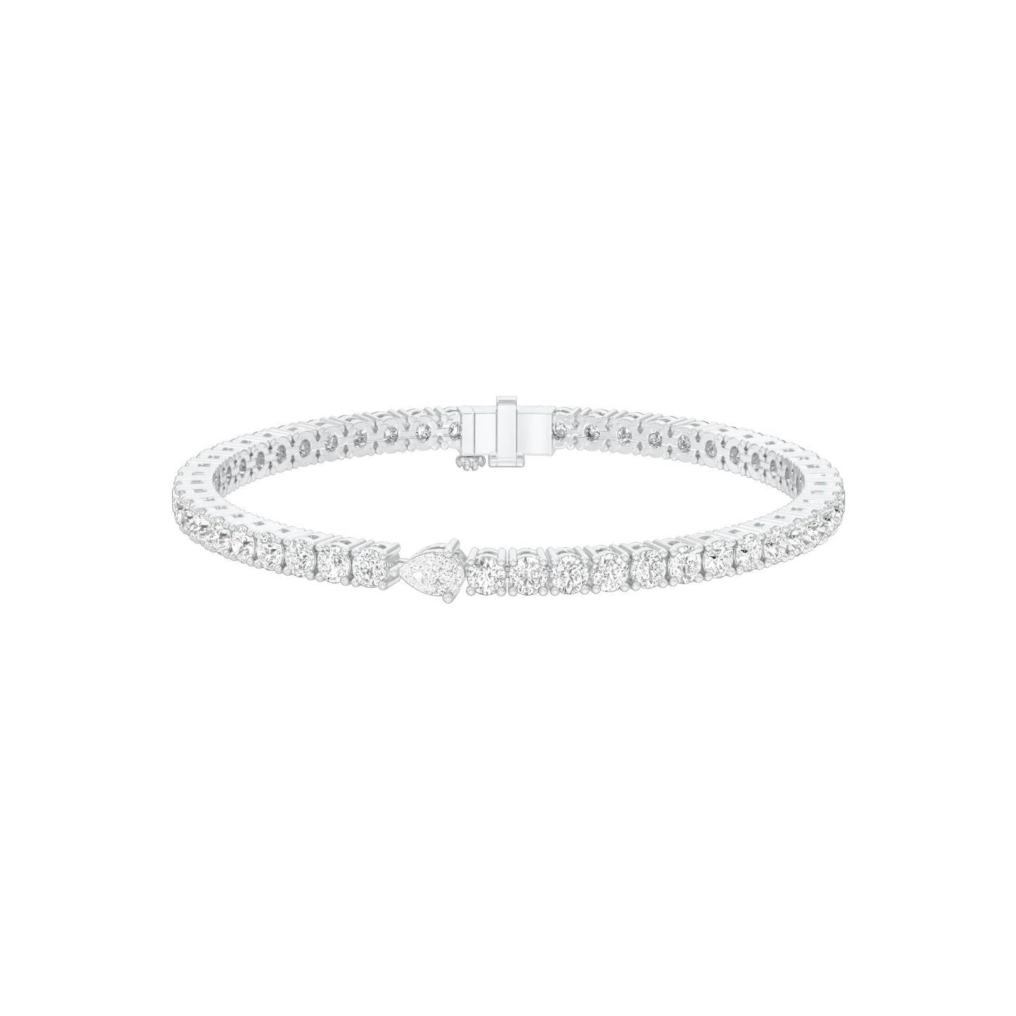 Born to Lead Diamond Tennis Bracelet 18 KT / White Gold