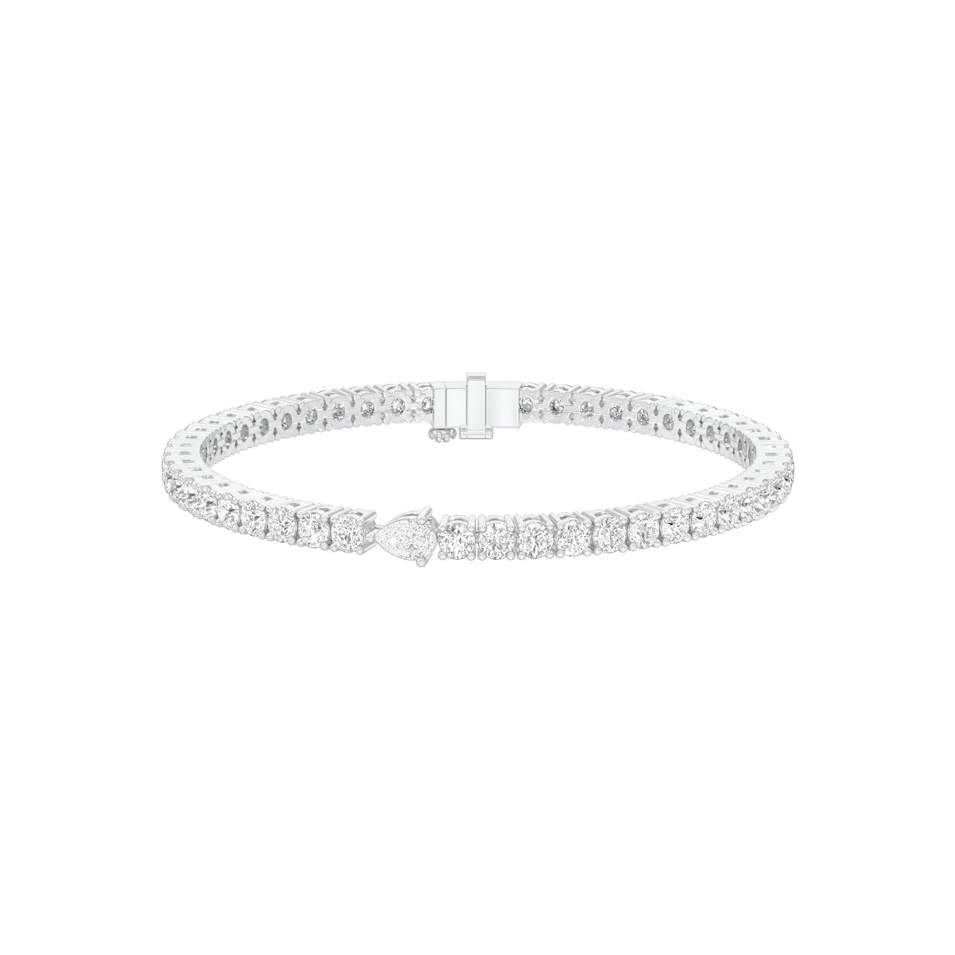 Born to Lead Diamond Tennis Bracelet 18 KT / White Gold
