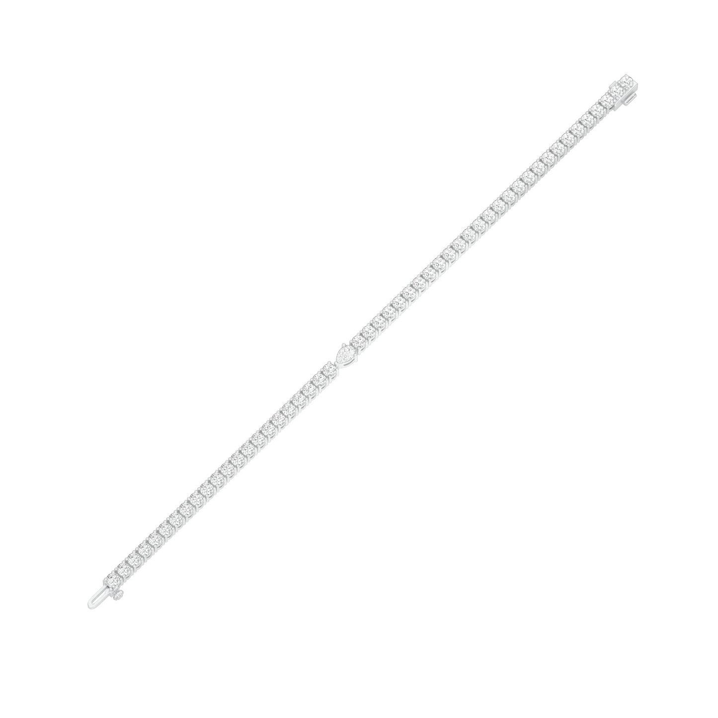 Born to Lead Diamond Tennis Bracelet 18 KT / White Gold