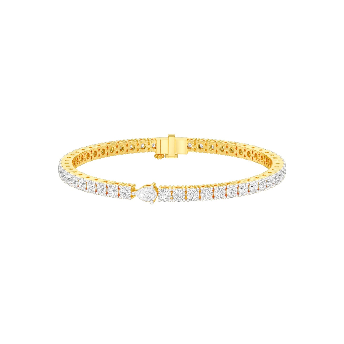 Born to Lead Diamond Tennis Bracelet 18 KT / Yellow Gold