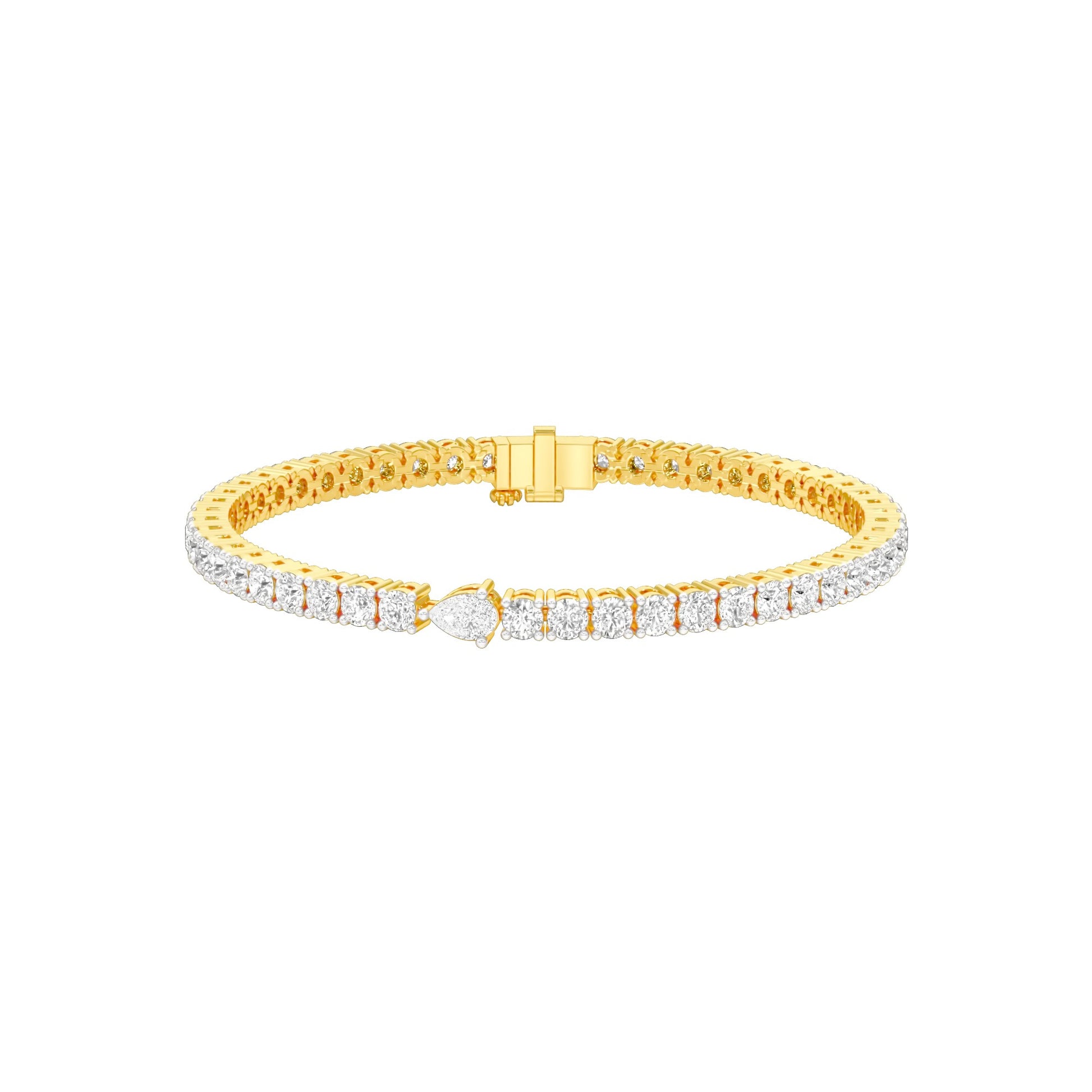 Born to Lead Diamond Tennis Bracelet 18 KT / Yellow Gold