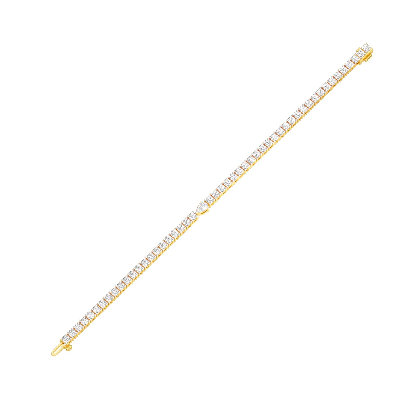 Born to Lead Diamond Tennis Bracelet 18 KT / Yellow Gold