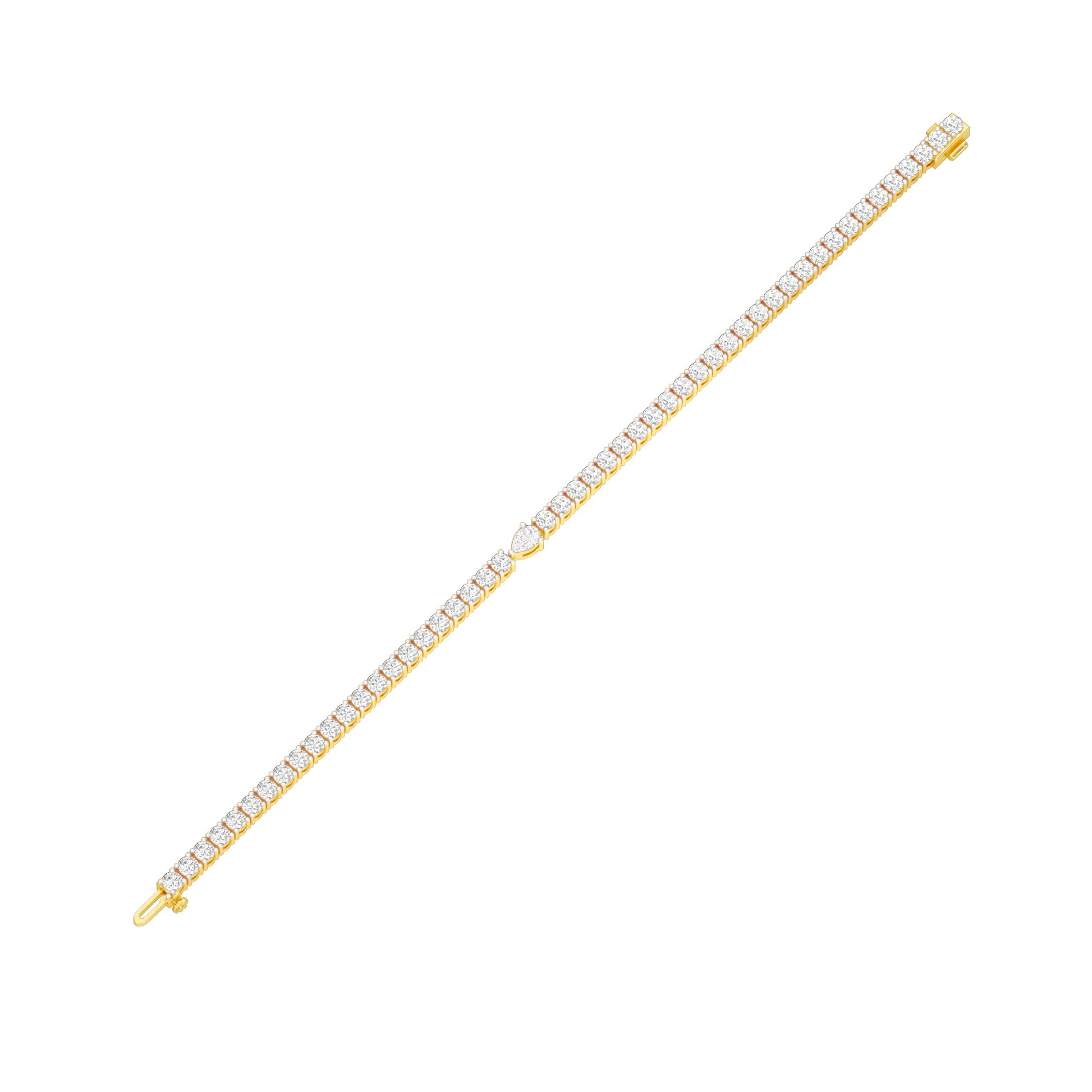 Born to Lead Diamond Tennis Bracelet 18 KT / Yellow Gold
