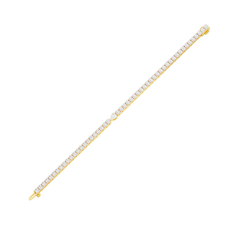 Born to Lead Diamond Tennis Bracelet 18 KT / Yellow Gold