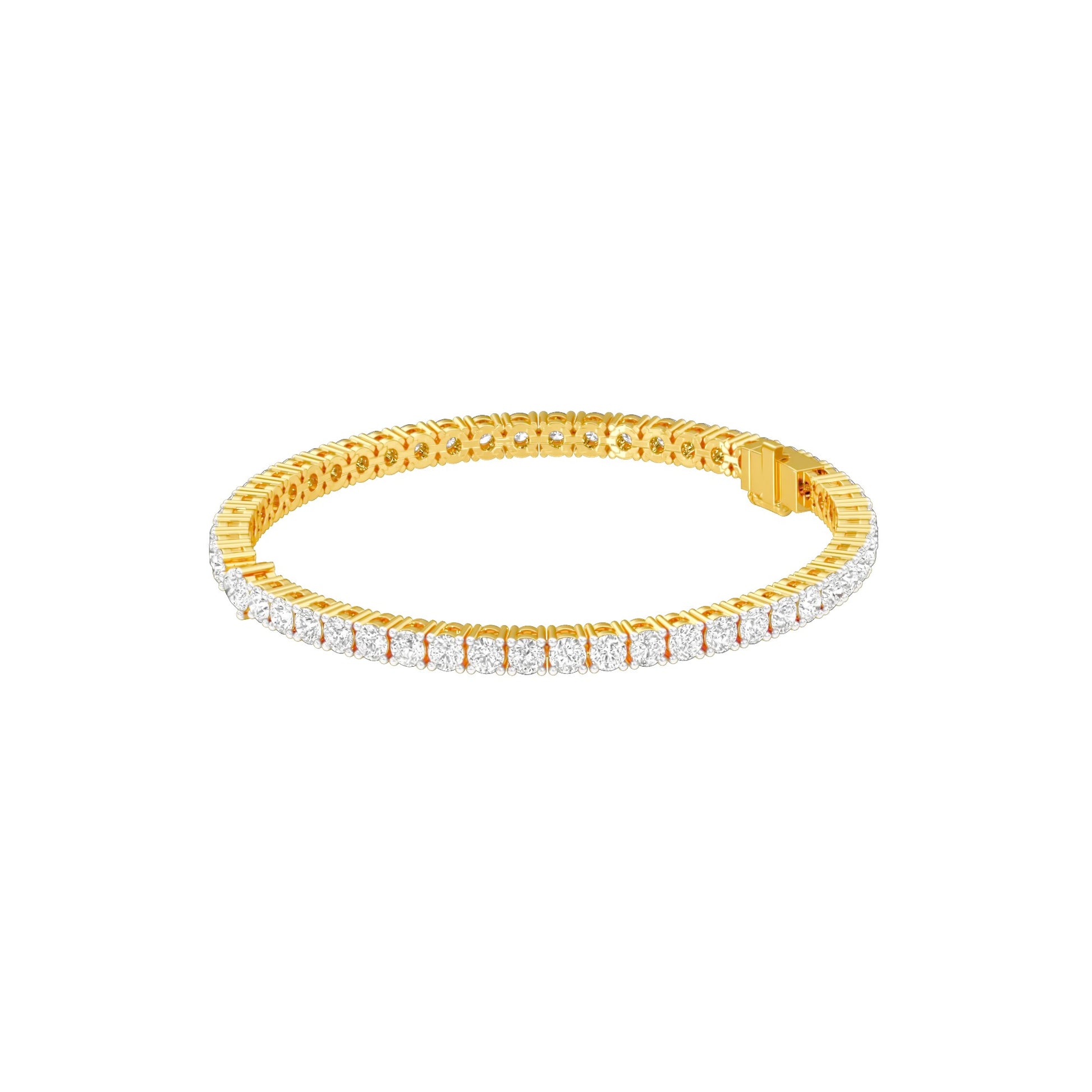 Born to Lead Diamond Tennis Bracelet 18 KT / Yellow Gold