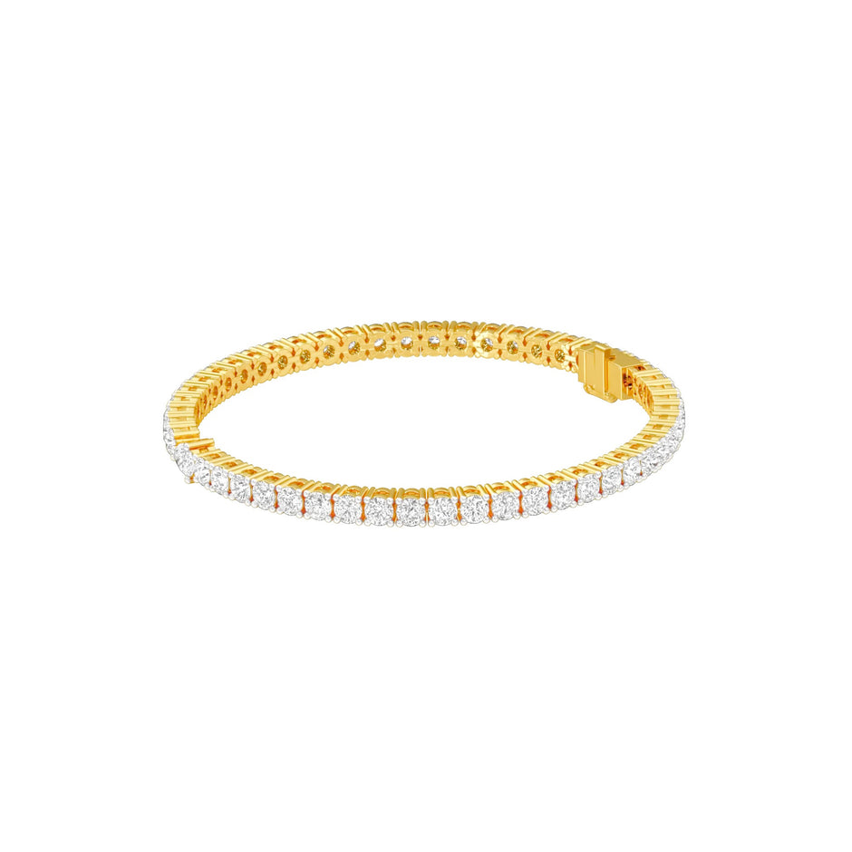 Born to Lead Diamond Tennis Bracelet 18 KT / Yellow Gold