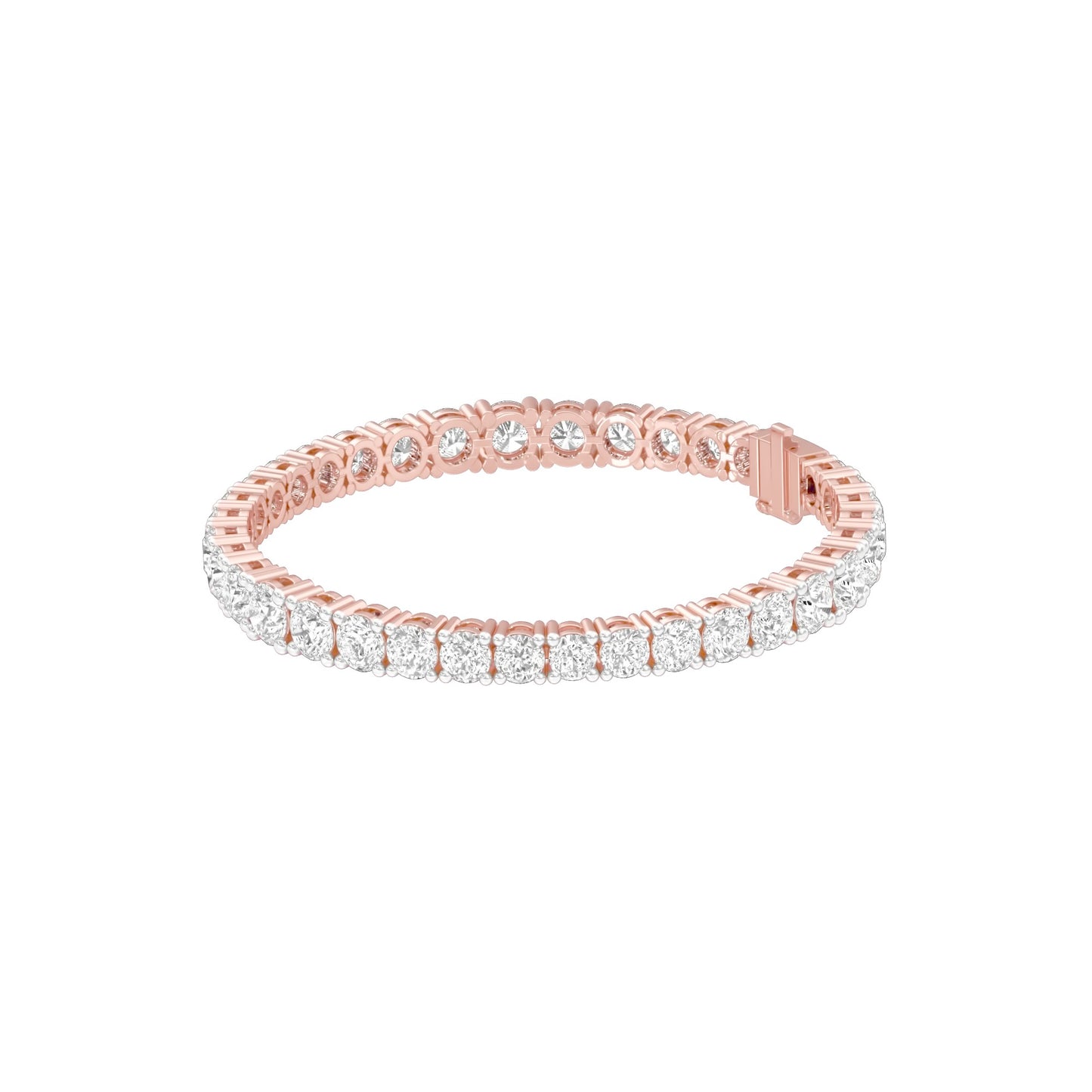 Radiance Boxed Diamond Tennis Bracelet 18 KT / Rose Gold