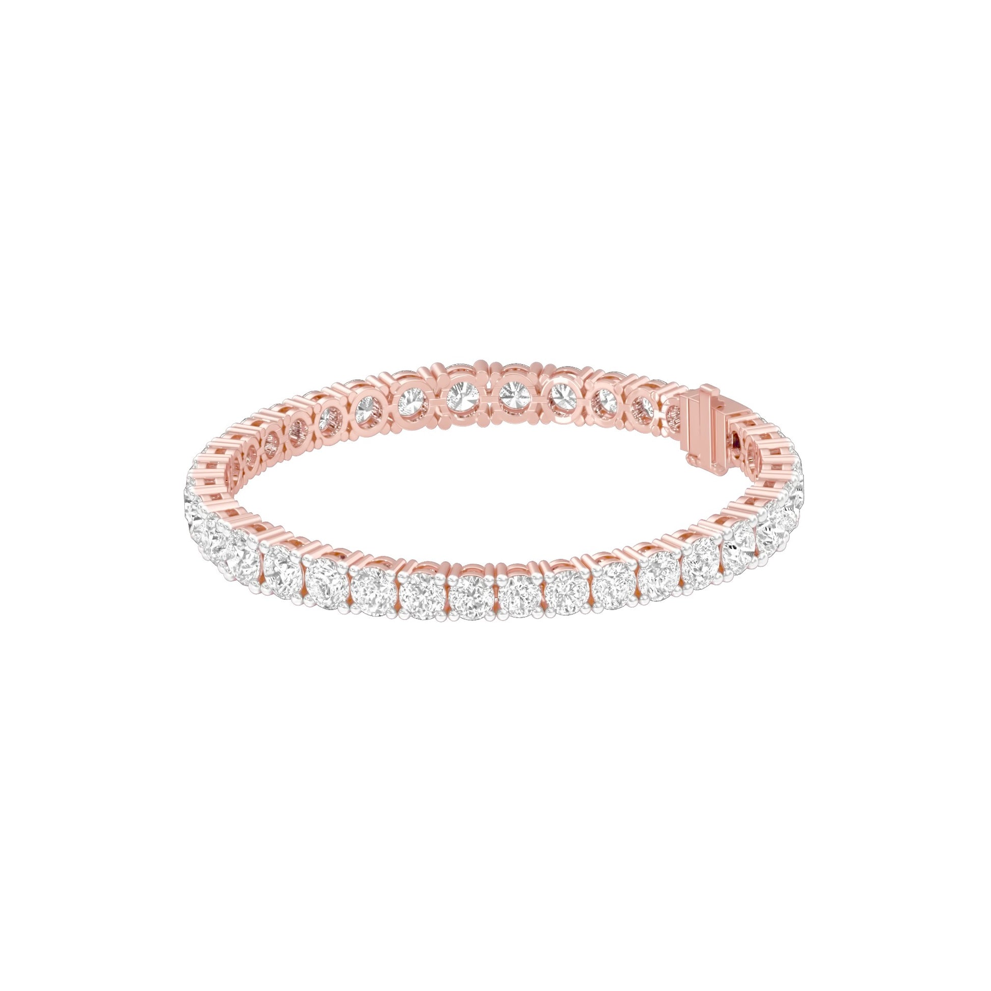 Radiance Boxed Diamond Tennis Bracelet 18 KT / Rose Gold