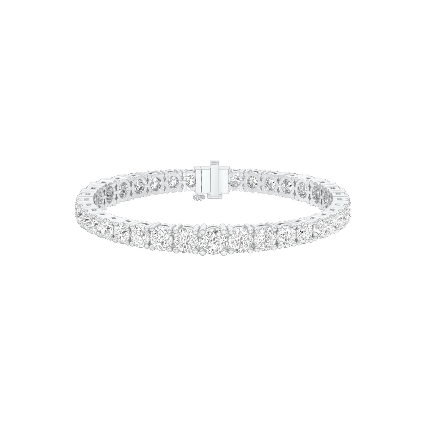 Radiance Boxed Diamond Tennis Bracelet 18 KT / White Gold