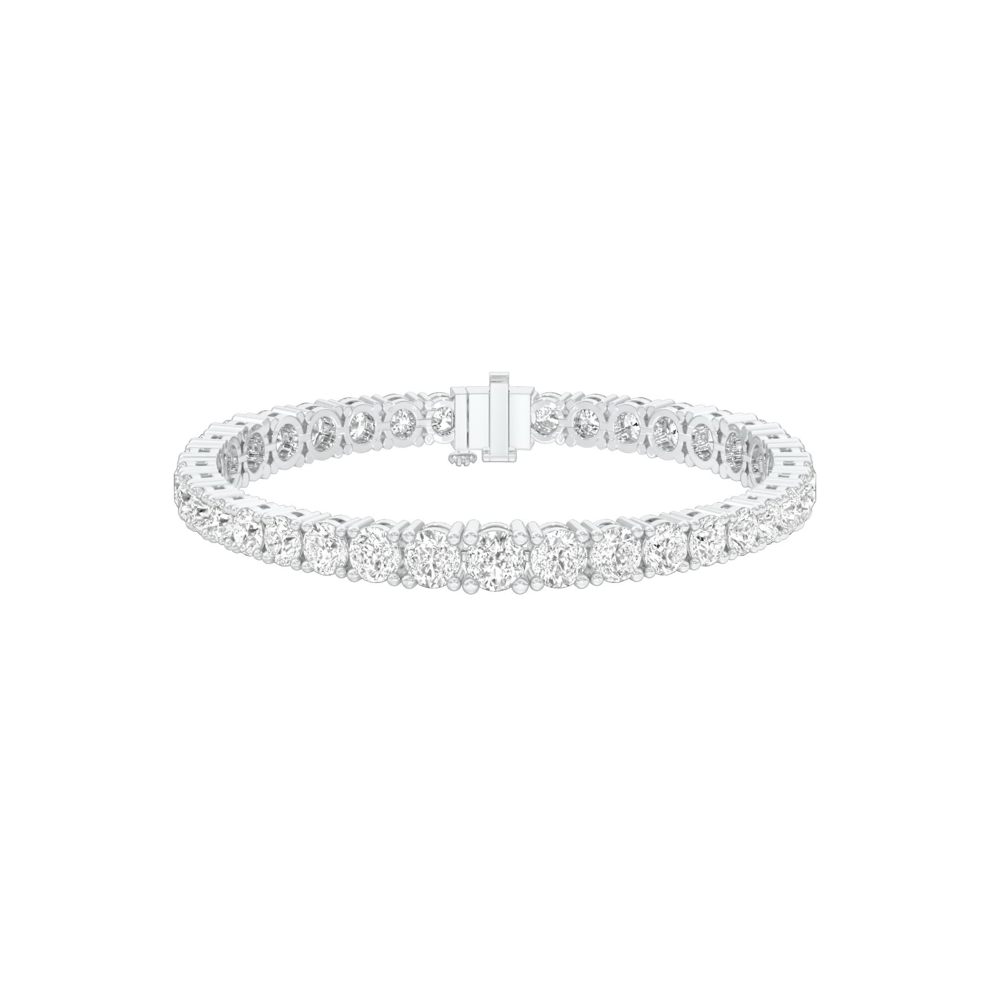 Radiance Boxed Diamond Tennis Bracelet 18 KT / White Gold