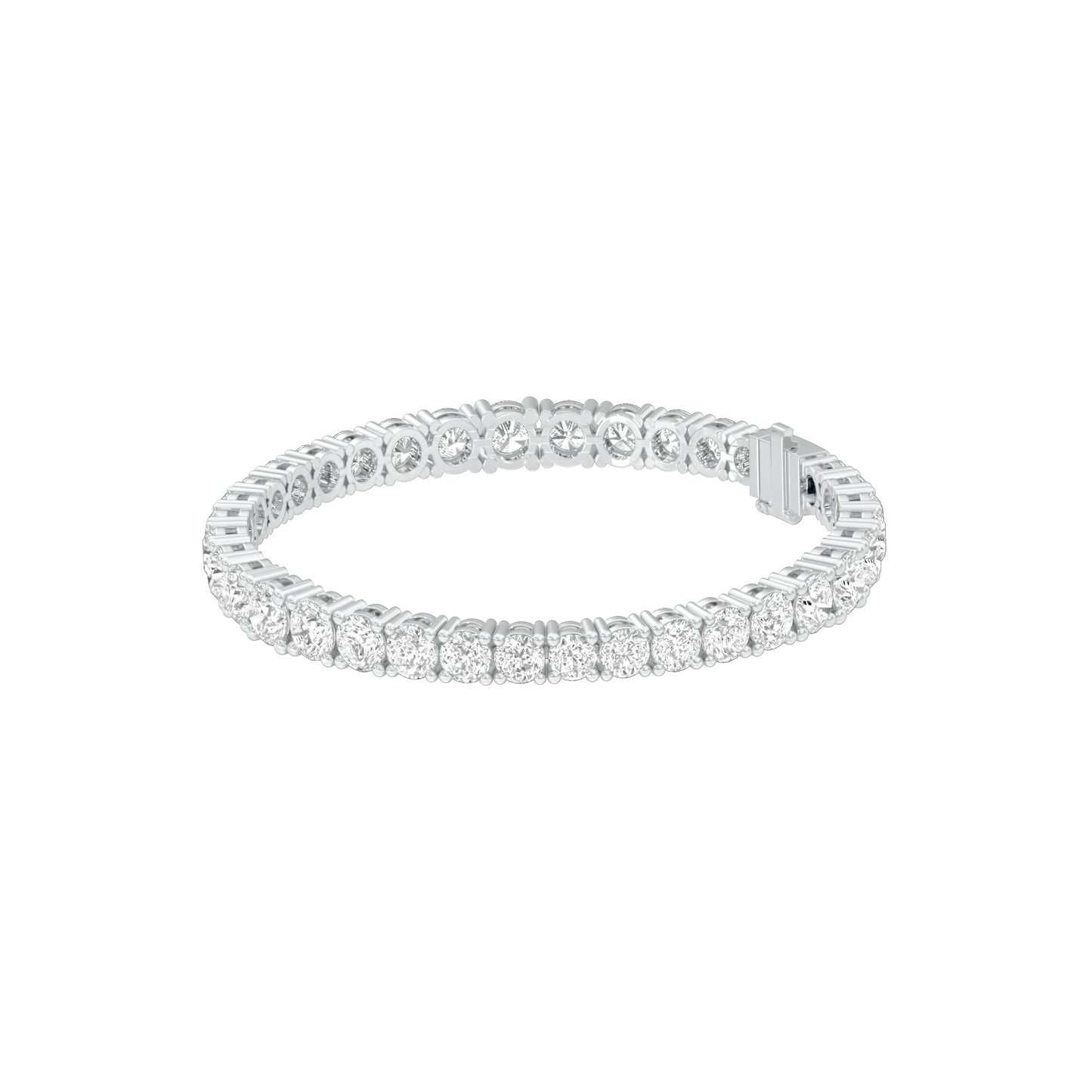Radiance Boxed Diamond Tennis Bracelet 18 KT / White Gold