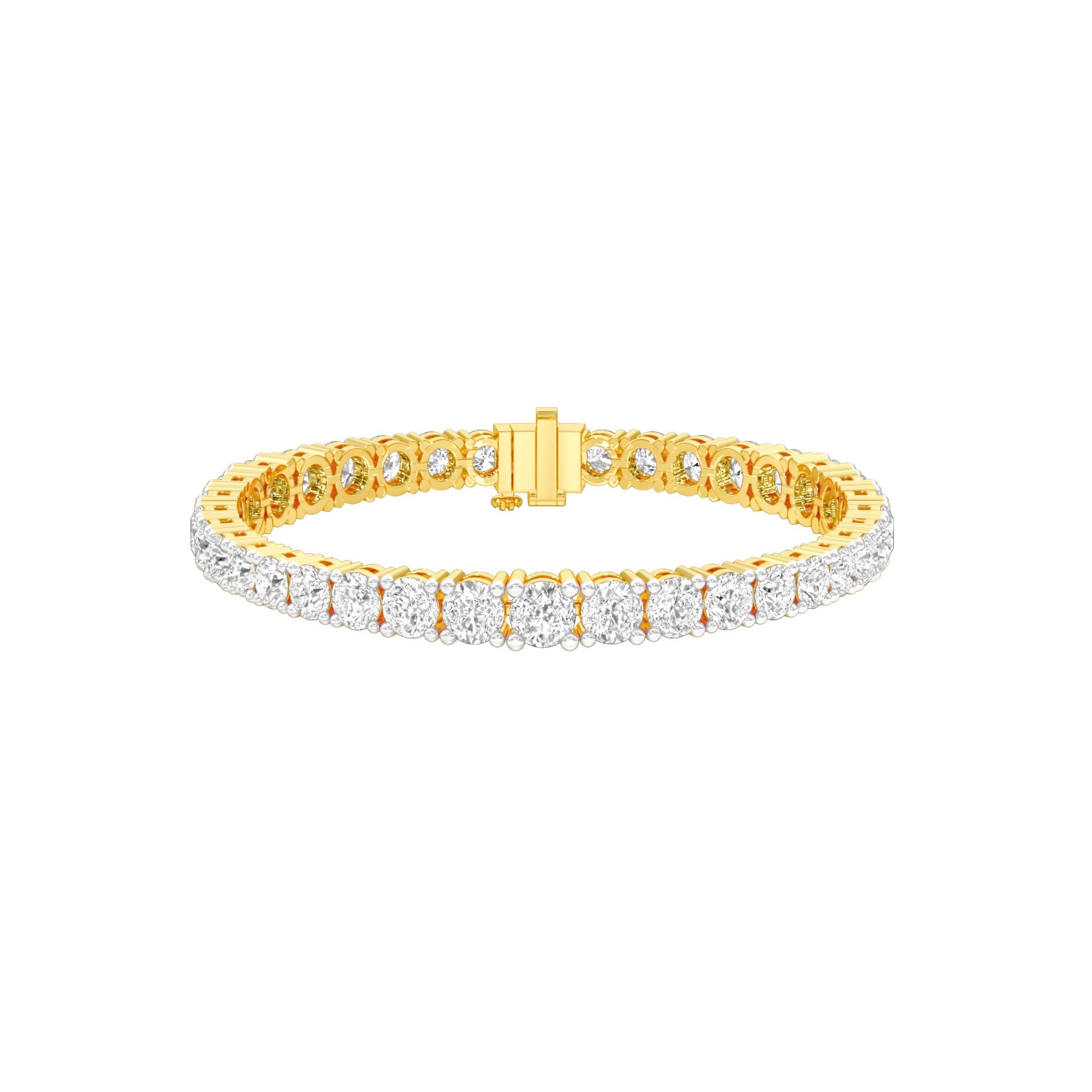 Radiance Boxed Diamond Tennis Bracelet 18 KT / Yellow Gold