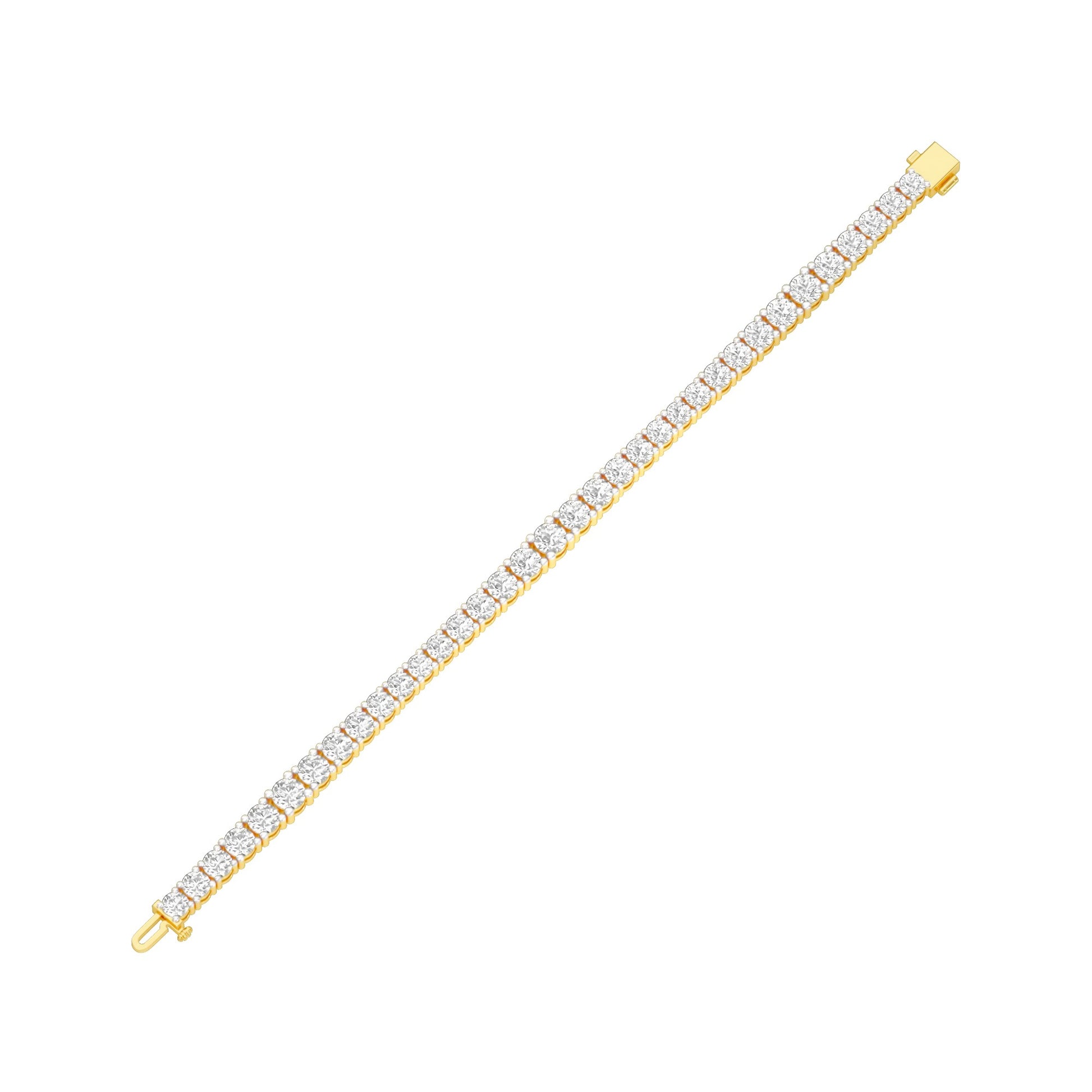 Radiance Boxed Diamond Tennis Bracelet 18 KT / Yellow Gold