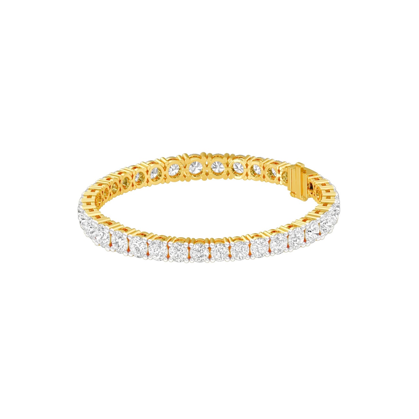 Radiance Boxed Diamond Tennis Bracelet 18 KT / Yellow Gold