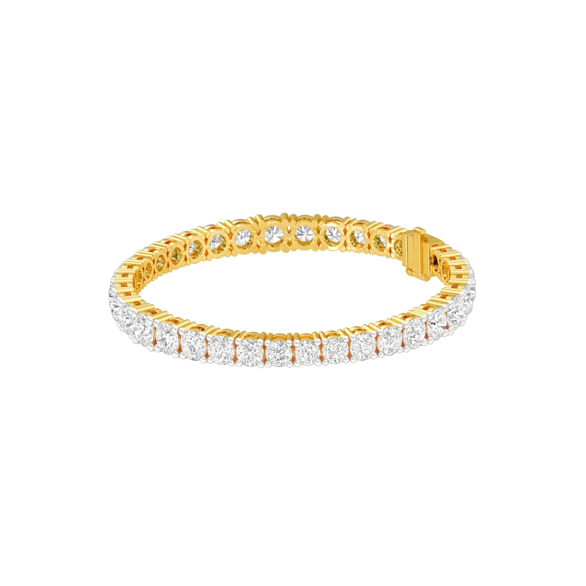 Radiance Boxed Diamond Tennis Bracelet 18 KT / Yellow Gold
