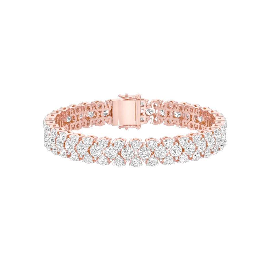 Ruffle Royale Diamond Tennis Bracelet 18 KT / Rose Gold
