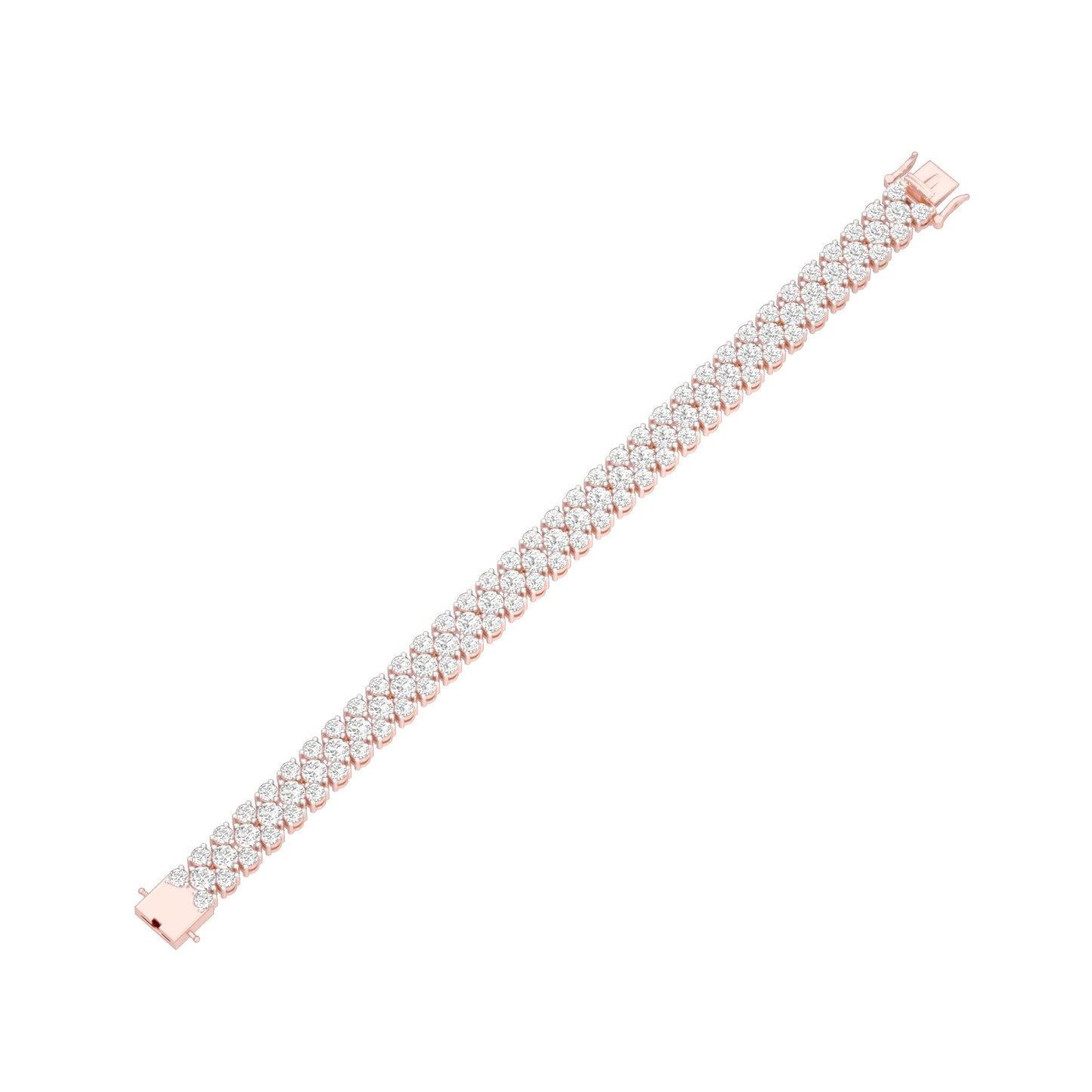 Ruffle Royale Diamond Tennis Bracelet 18 KT / Rose Gold