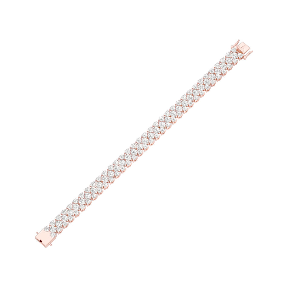 Ruffle Royale Diamond Tennis Bracelet 18 KT / Rose Gold