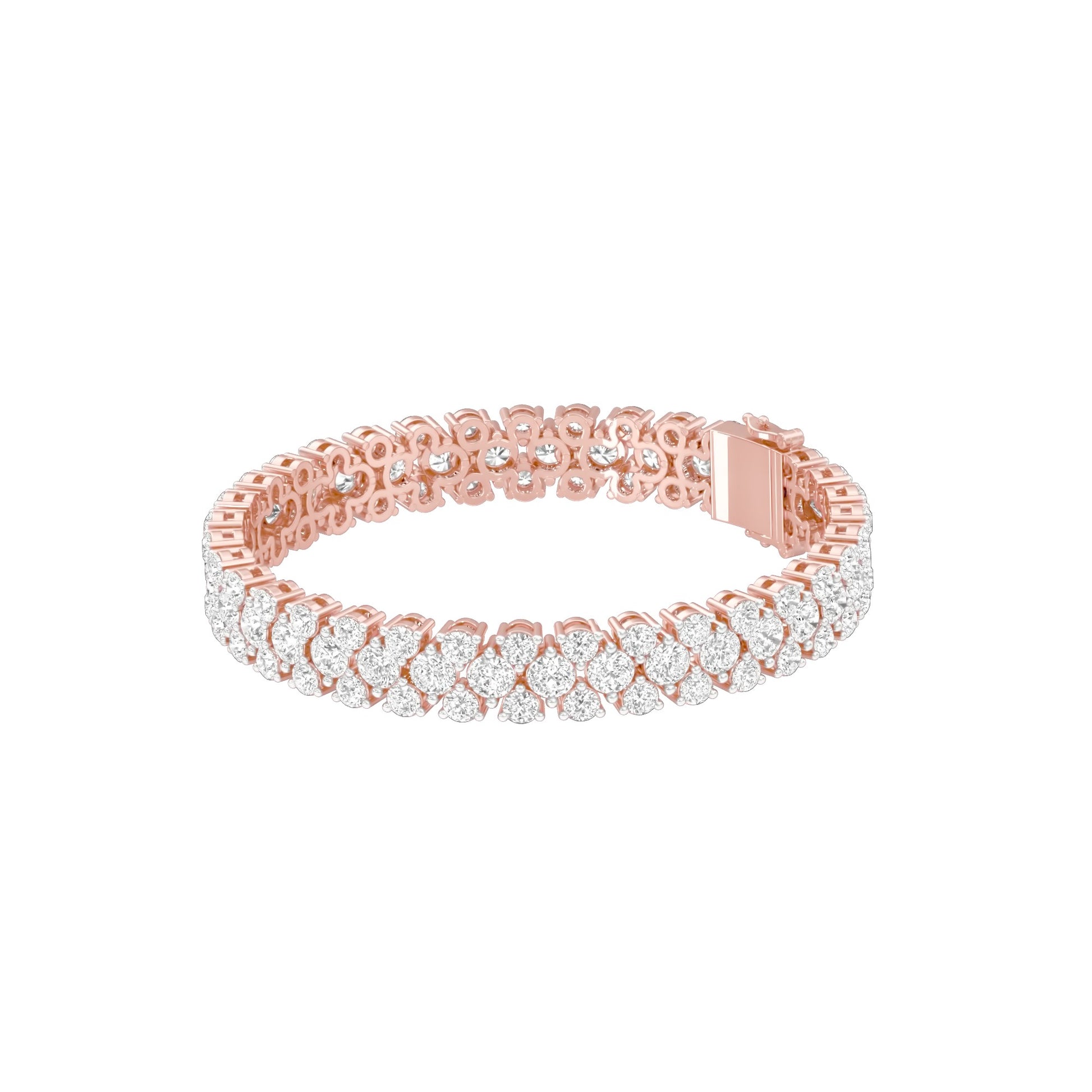 Ruffle Royale Diamond Tennis Bracelet 18 KT / Rose Gold