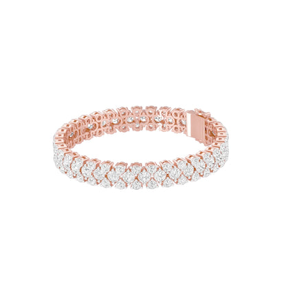 Ruffle Royale Diamond Tennis Bracelet 18 KT / Rose Gold
