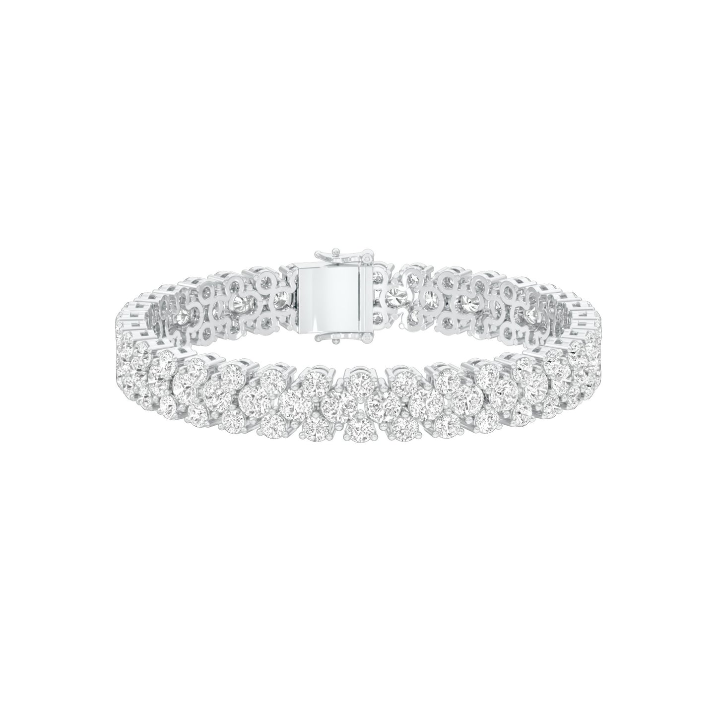 Ruffle Royale Diamond Tennis Bracelet 18 KT / White Gold