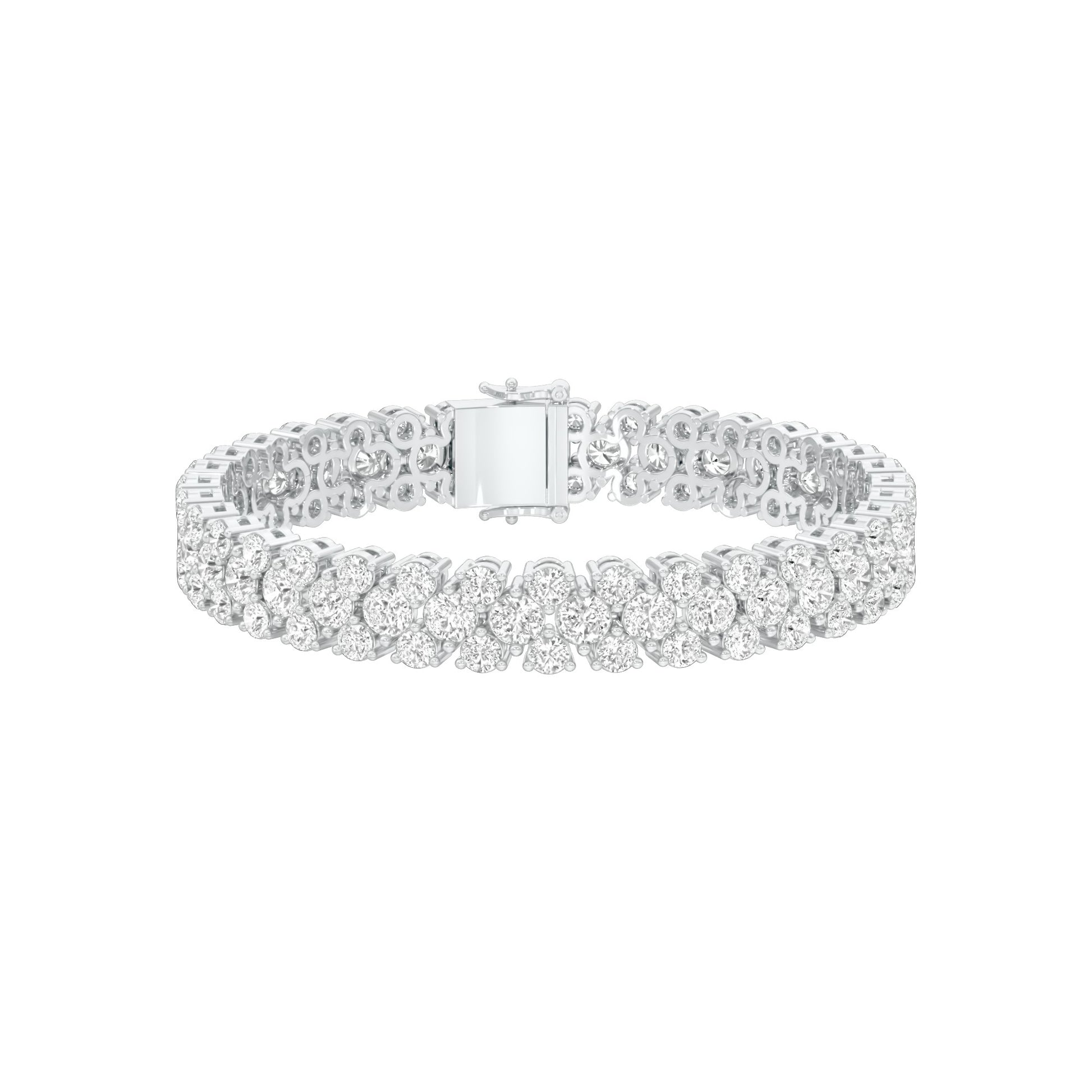 Ruffle Royale Diamond Tennis Bracelet 18 KT / White Gold