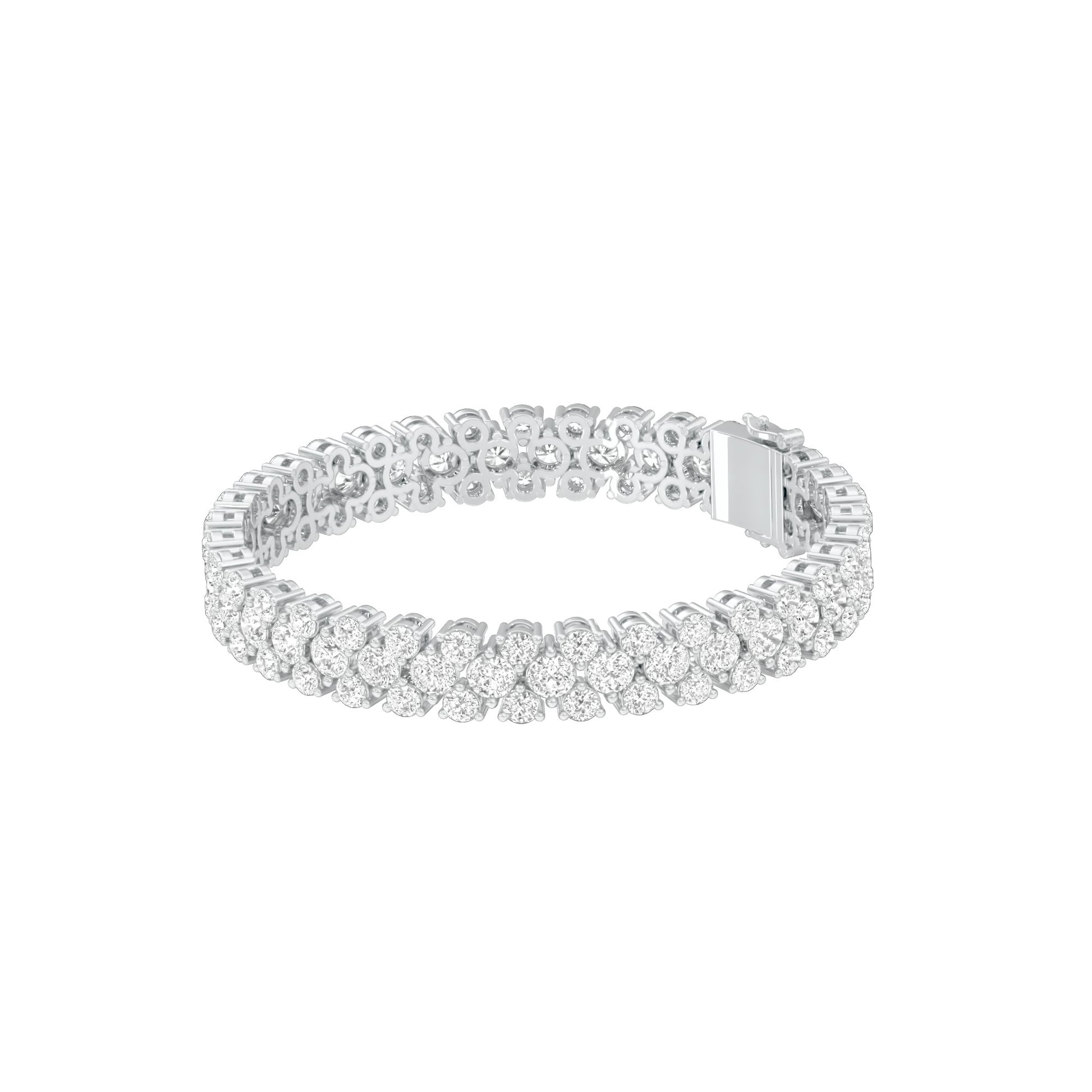 Ruffle Royale Diamond Tennis Bracelet 18 KT / White Gold