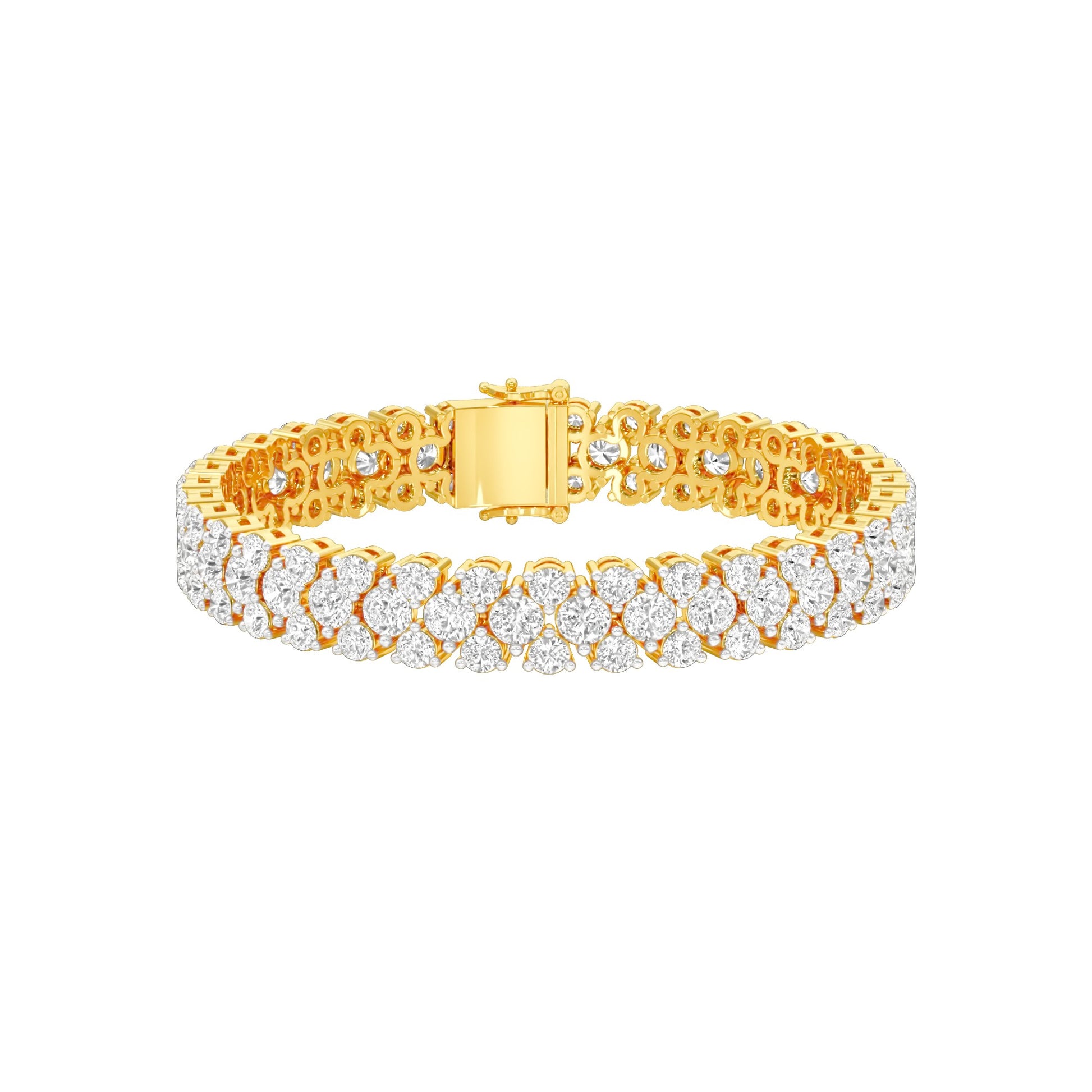 Ruffle Royale Diamond Tennis Bracelet 18 KT / Yellow Gold