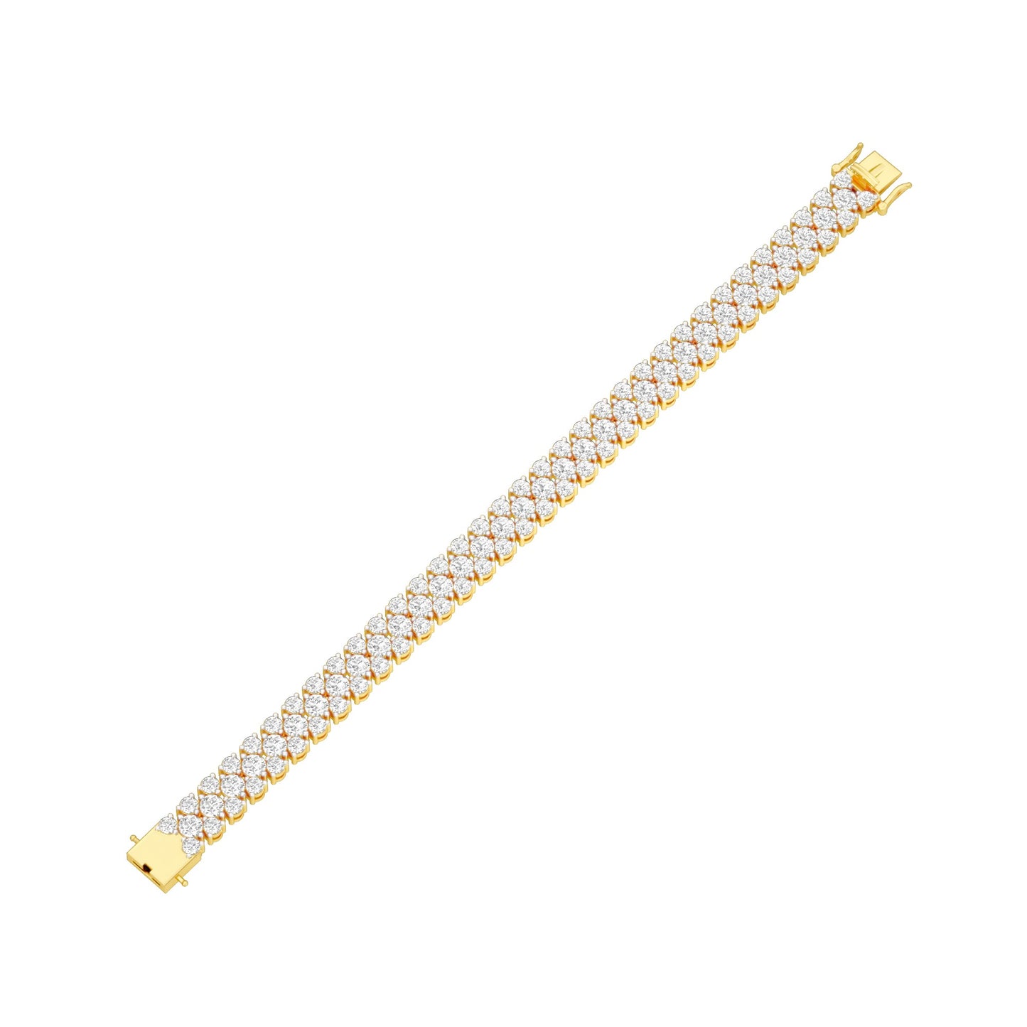 Ruffle Royale Diamond Tennis Bracelet 18 KT / Yellow Gold