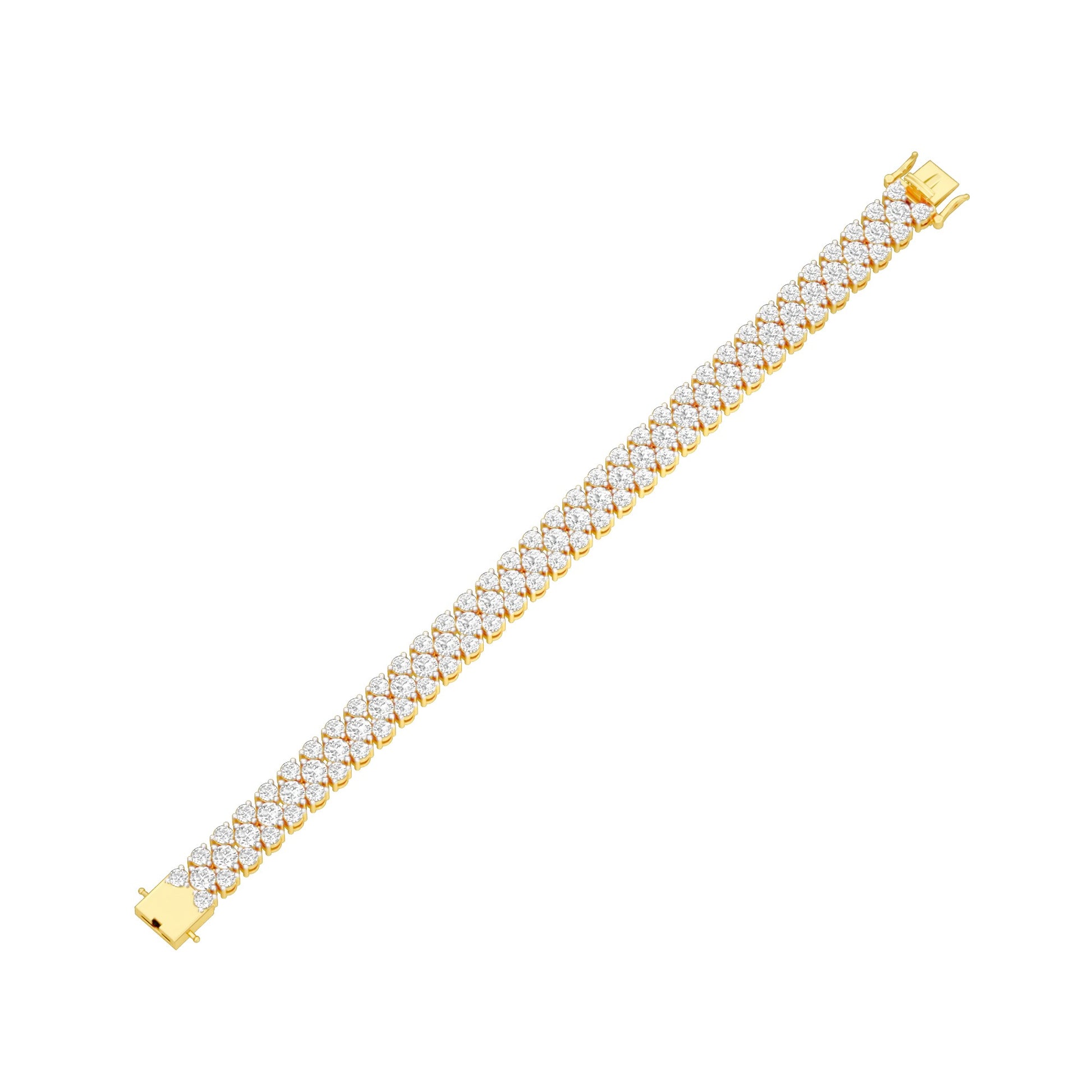 Ruffle Royale Diamond Tennis Bracelet 18 KT / Yellow Gold