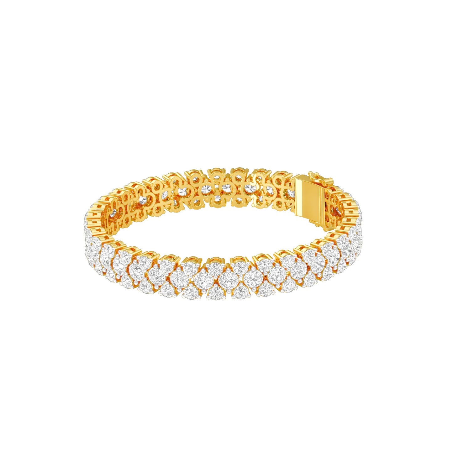 Ruffle Royale Diamond Tennis Bracelet 18 KT / Yellow Gold
