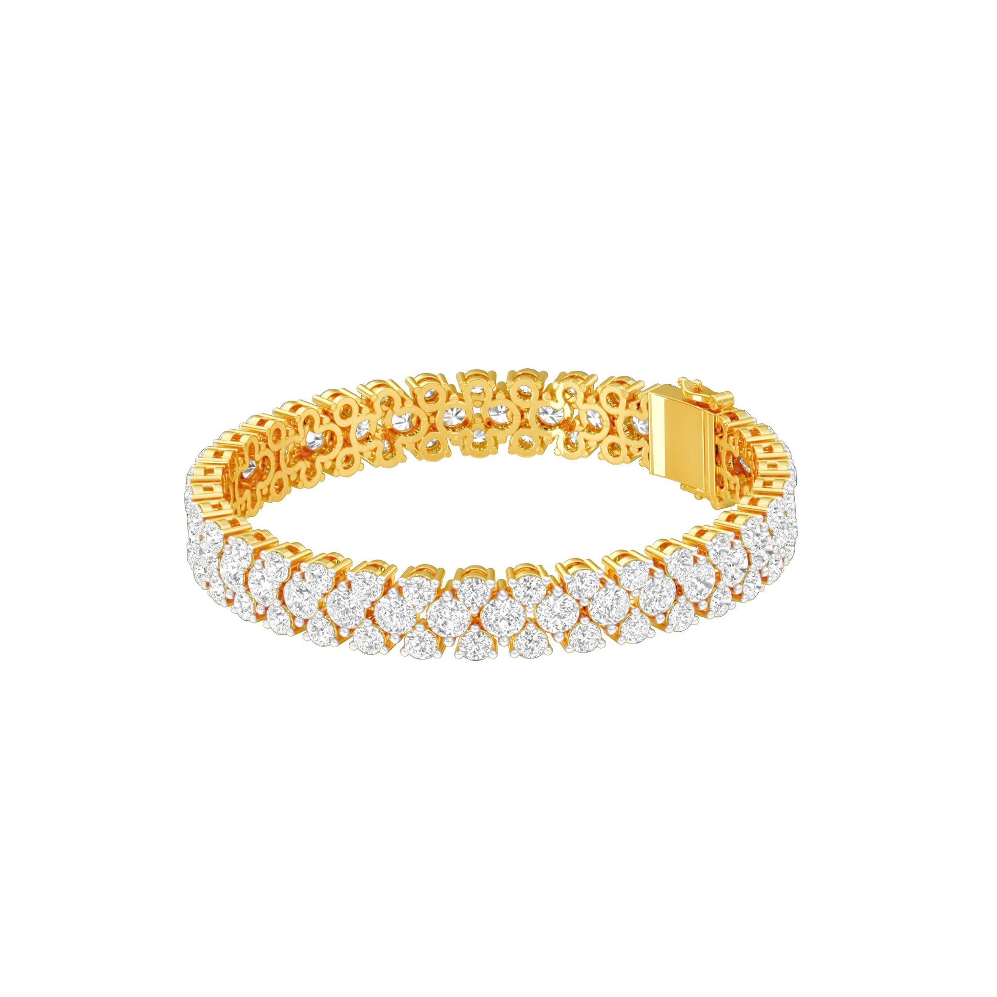Ruffle Royale Diamond Tennis Bracelet 18 KT / Yellow Gold