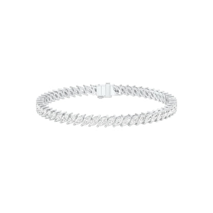 The Marquise Line Diamond Tennis Bracelet 18 KT / White Gold