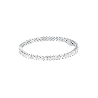 The Marquise Line Diamond Tennis Bracelet 18 KT / White Gold
