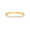The Marquise Line Diamond Tennis Bracelet 18 KT / Yellow Gold
