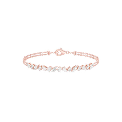She Holds Multitudes Diamond Chain Bracelet 18 KT / Rose Gold