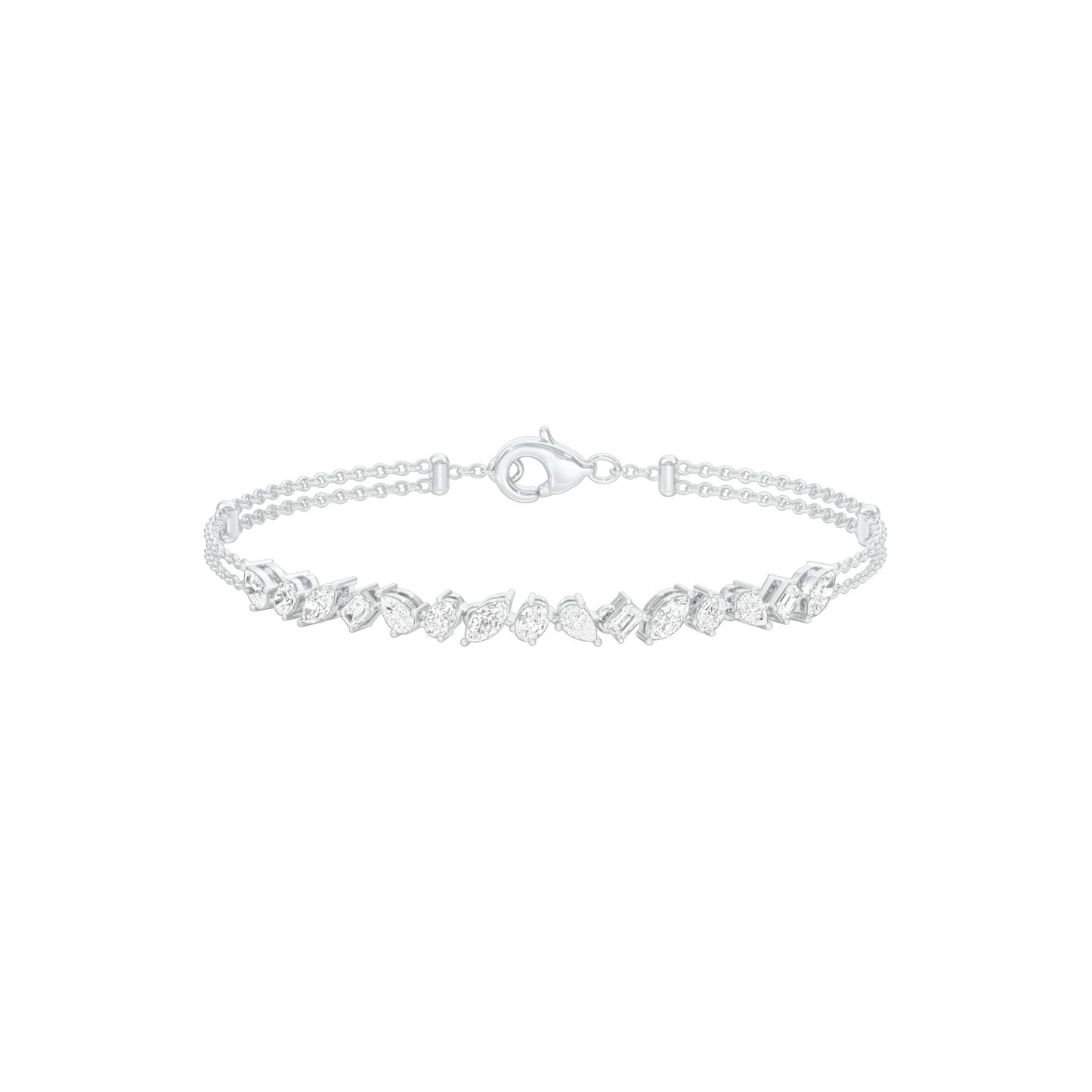 She Holds Multitudes Diamond Chain Bracelet 18 KT / White Gold