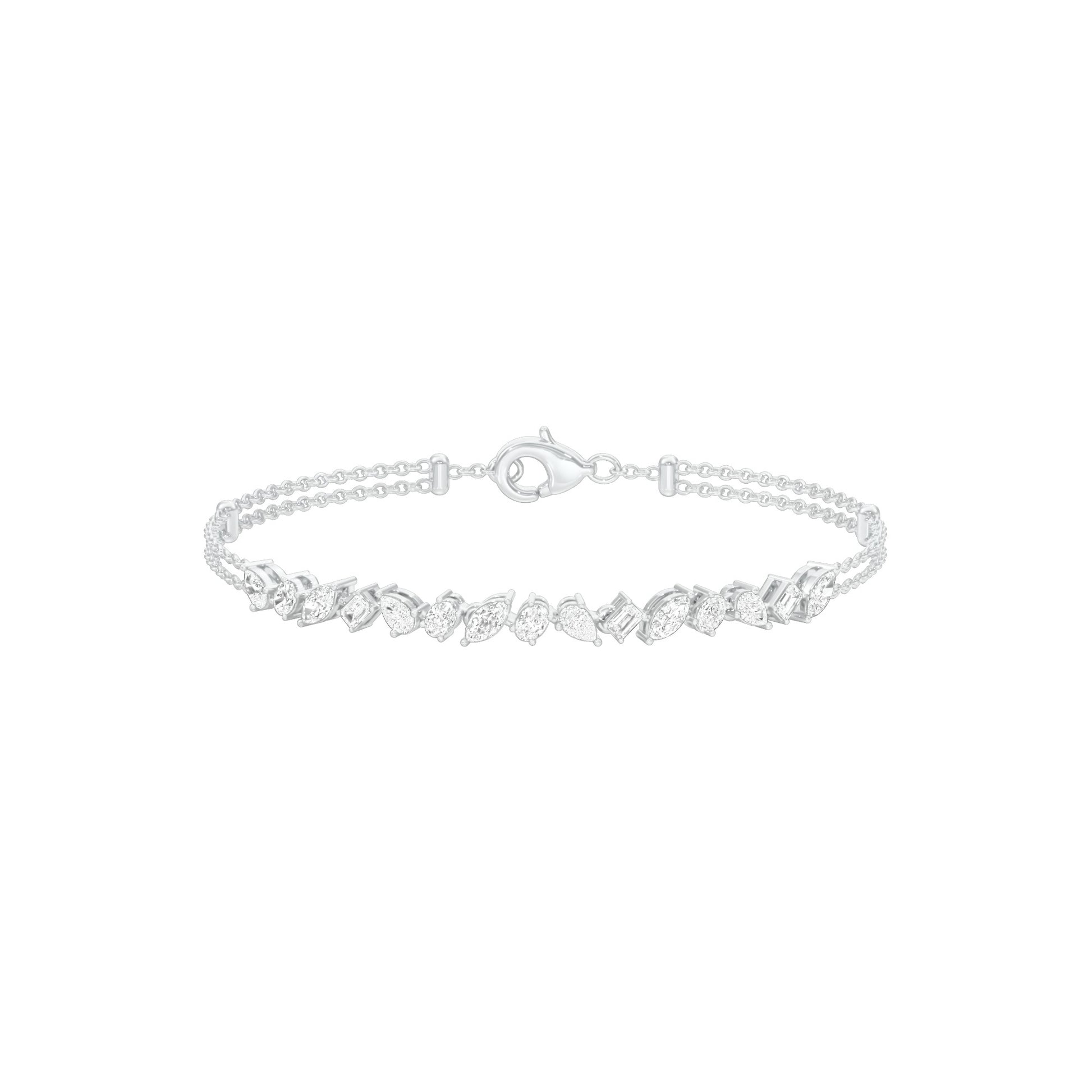 She Holds Multitudes Diamond Chain Bracelet 18 KT / White Gold