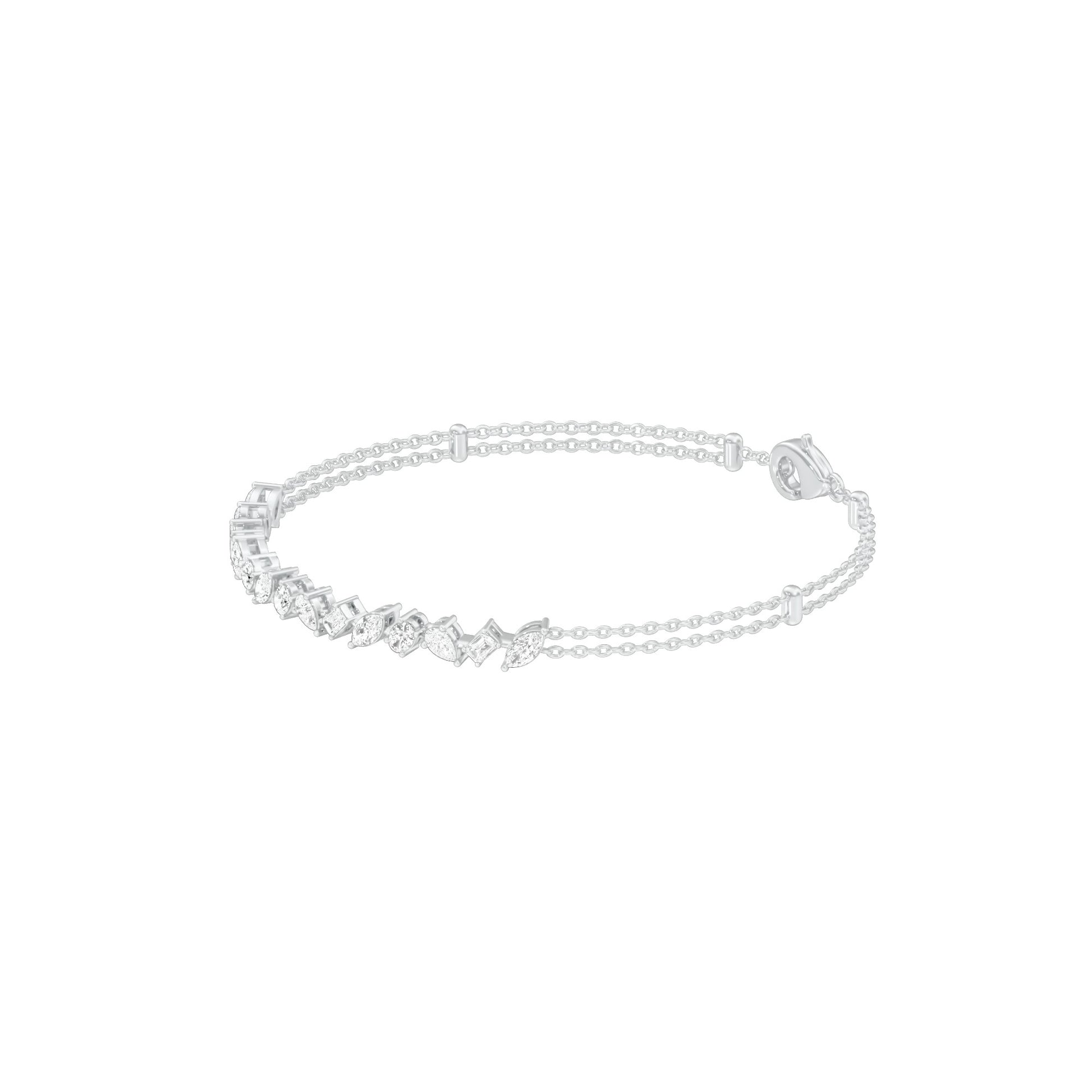 She Holds Multitudes Diamond Chain Bracelet 18 KT / White Gold