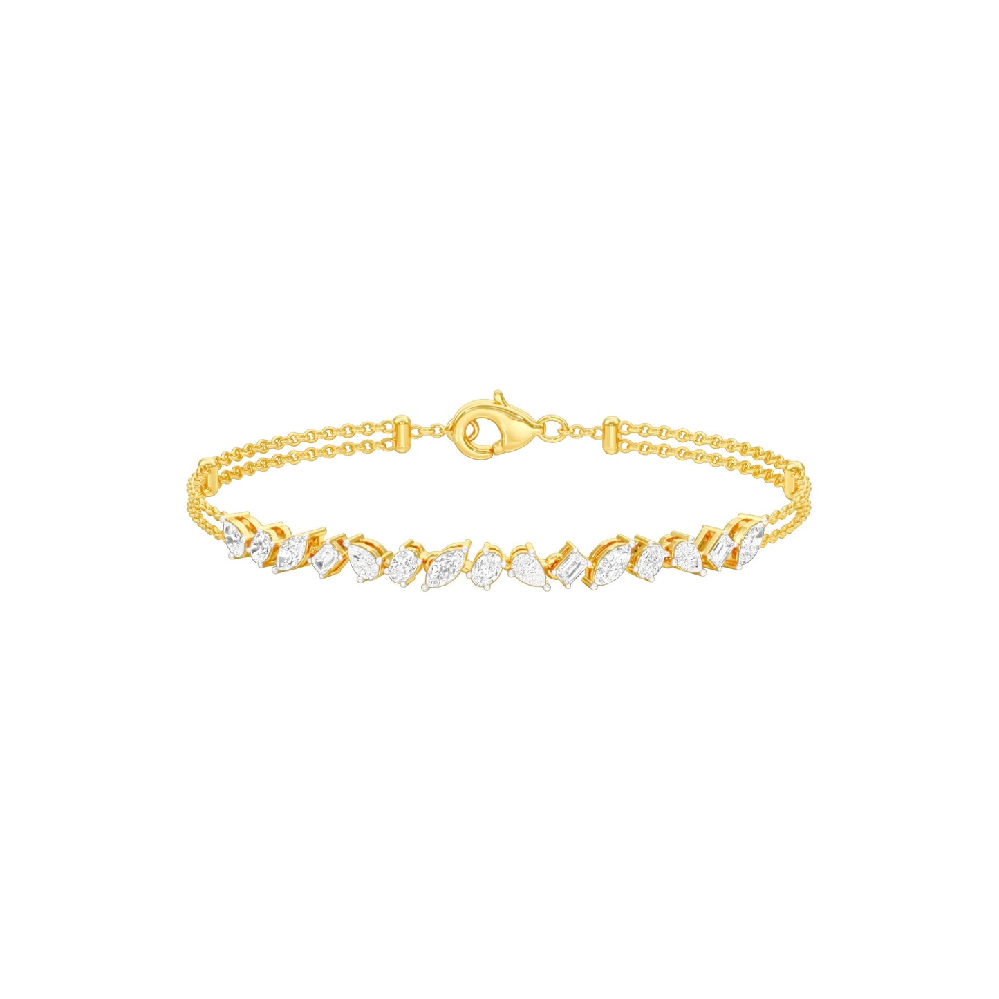 She Holds Multitudes Diamond Chain Bracelet 18 KT / Yellow Gold
