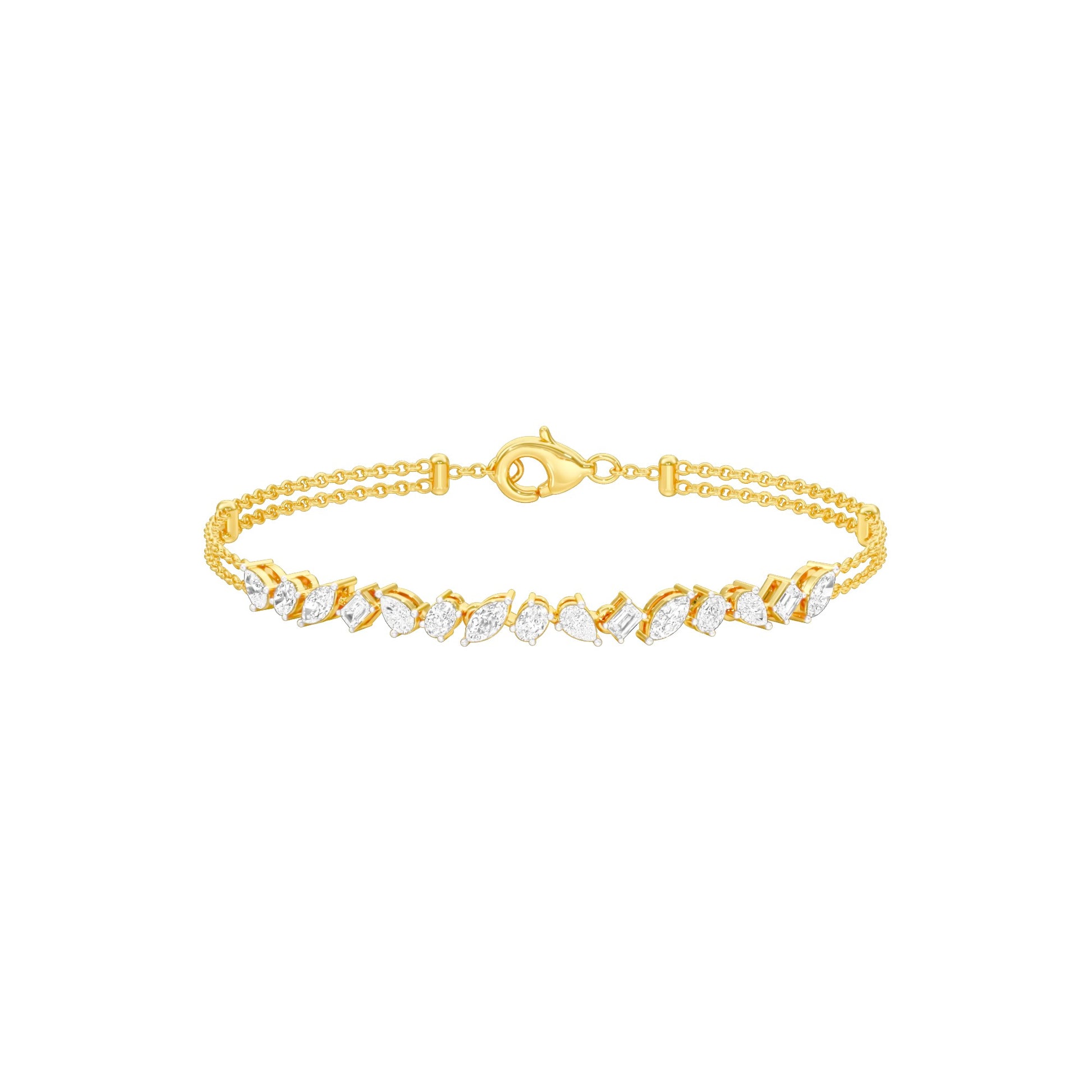 She Holds Multitudes Diamond Chain Bracelet 18 KT / Yellow Gold