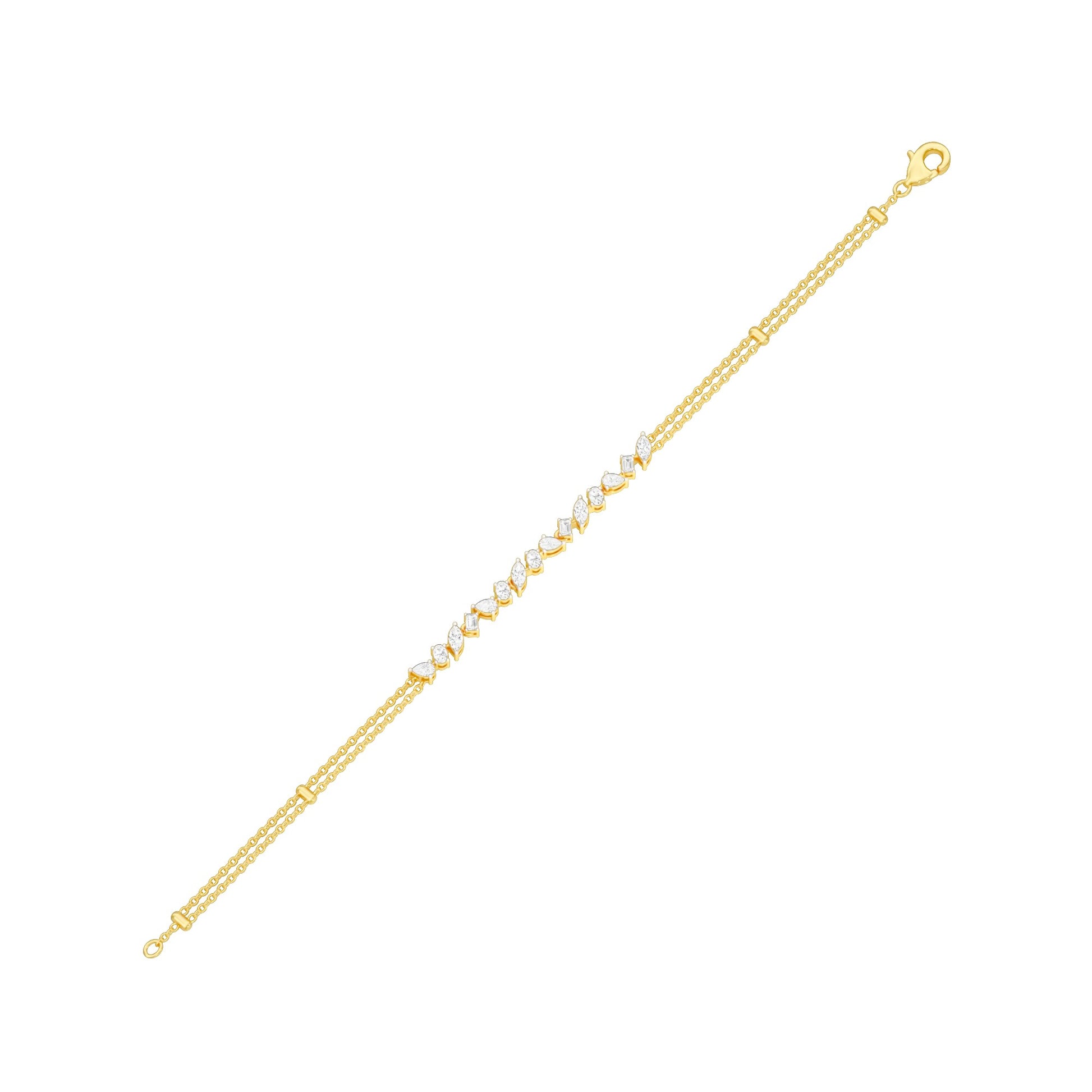 She Holds Multitudes Diamond Chain Bracelet 18 KT / Yellow Gold