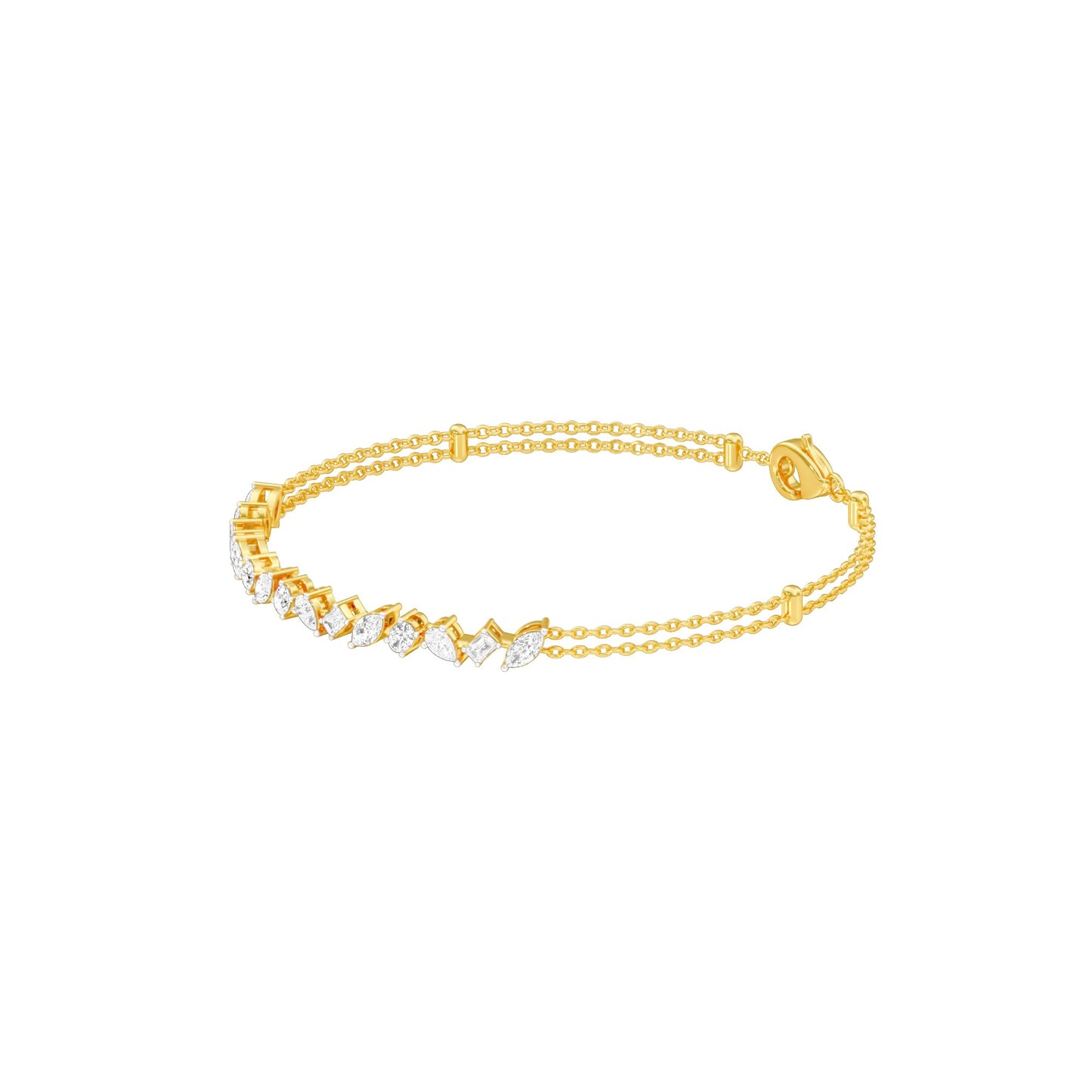She Holds Multitudes Diamond Chain Bracelet 18 KT / Yellow Gold