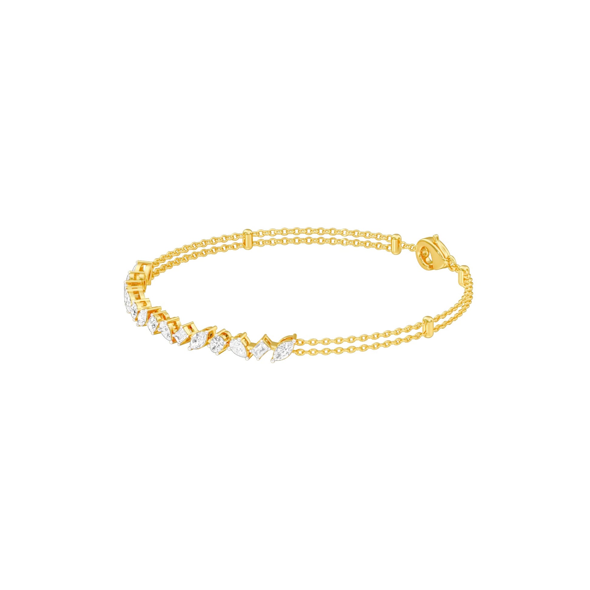 She Holds Multitudes Diamond Chain Bracelet 18 KT / Yellow Gold