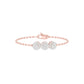 Satin Loop Diamond Chain Bracelet 18 KT / Rose Gold