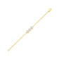 Satin Loop Diamond Chain Bracelet 18 KT / Yellow Gold