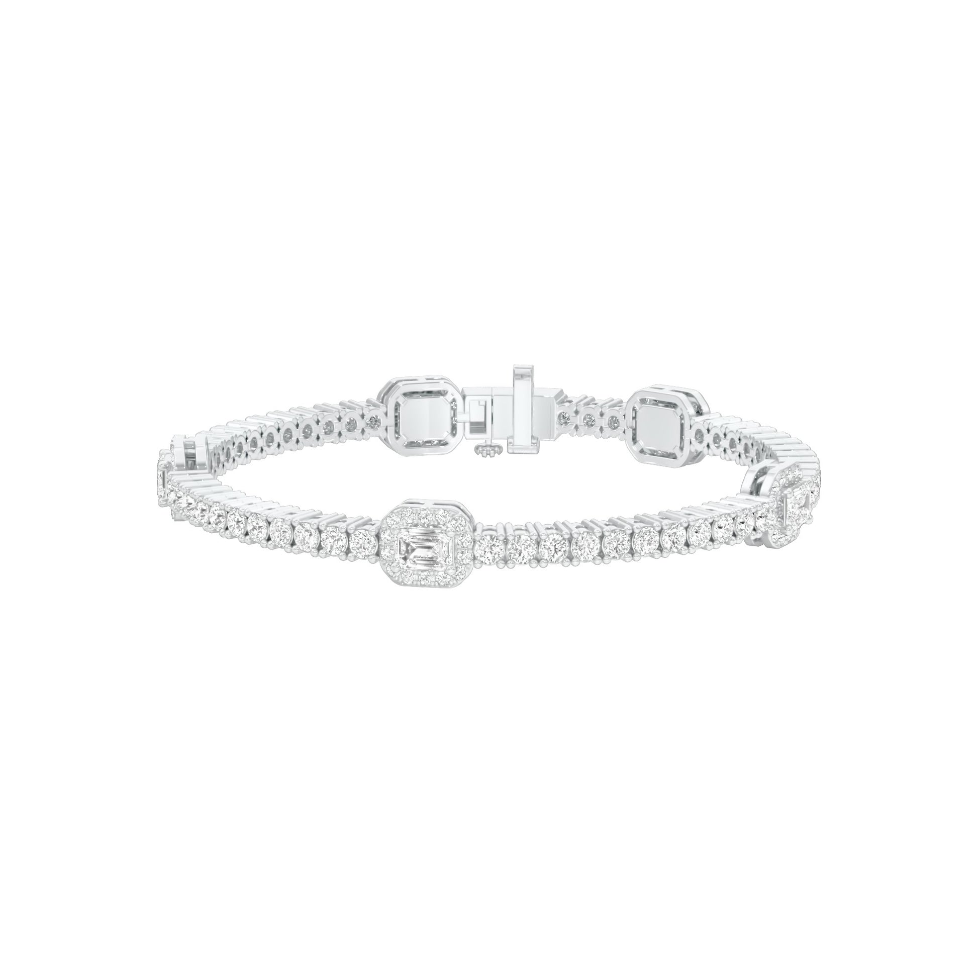 Majestic Melt Diamond Tennis Bracelet 18 KT / White Gold