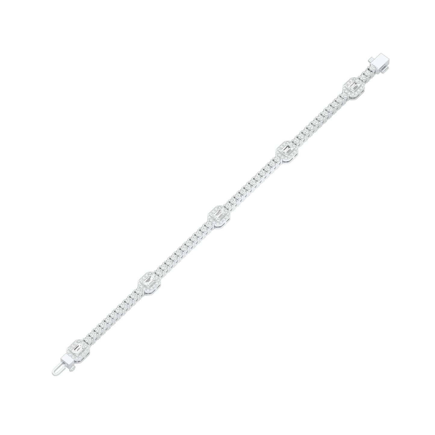 Majestic Melt Diamond Tennis Bracelet 18 KT / White Gold