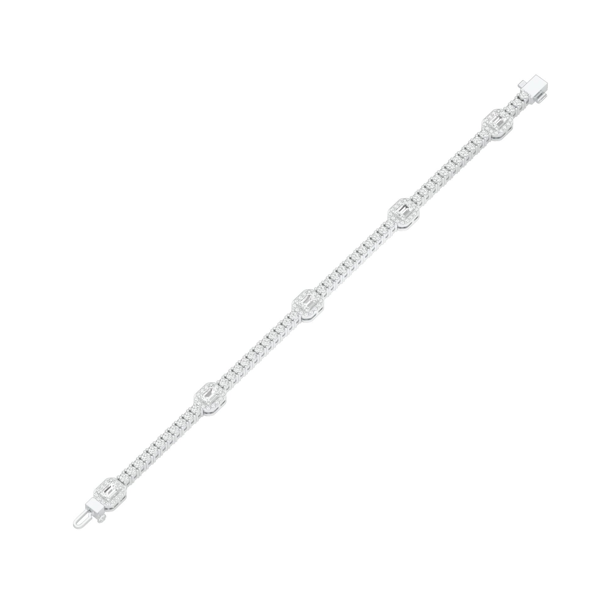 Majestic Melt Diamond Tennis Bracelet 18 KT / White Gold