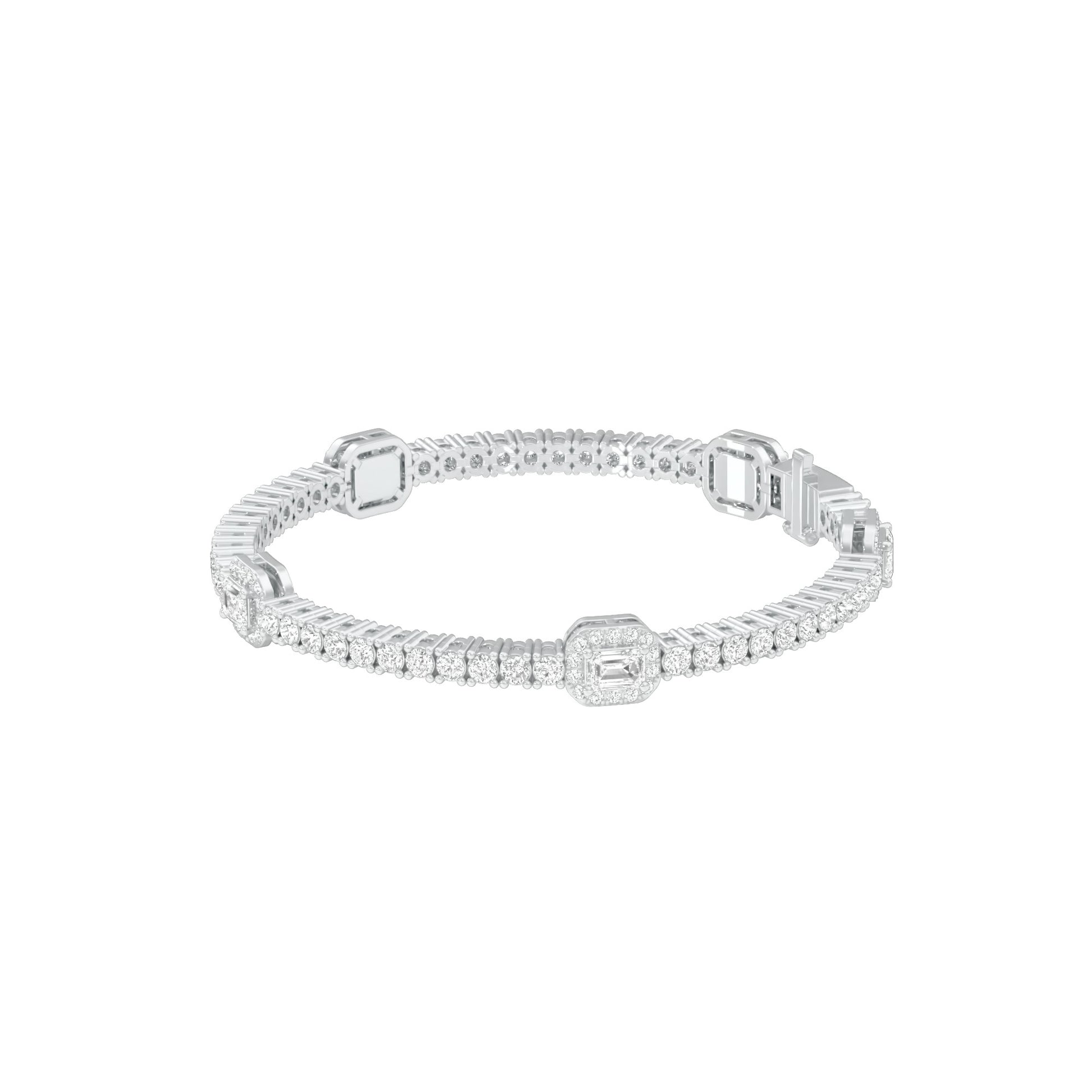 Majestic Melt Diamond Tennis Bracelet 18 KT / White Gold